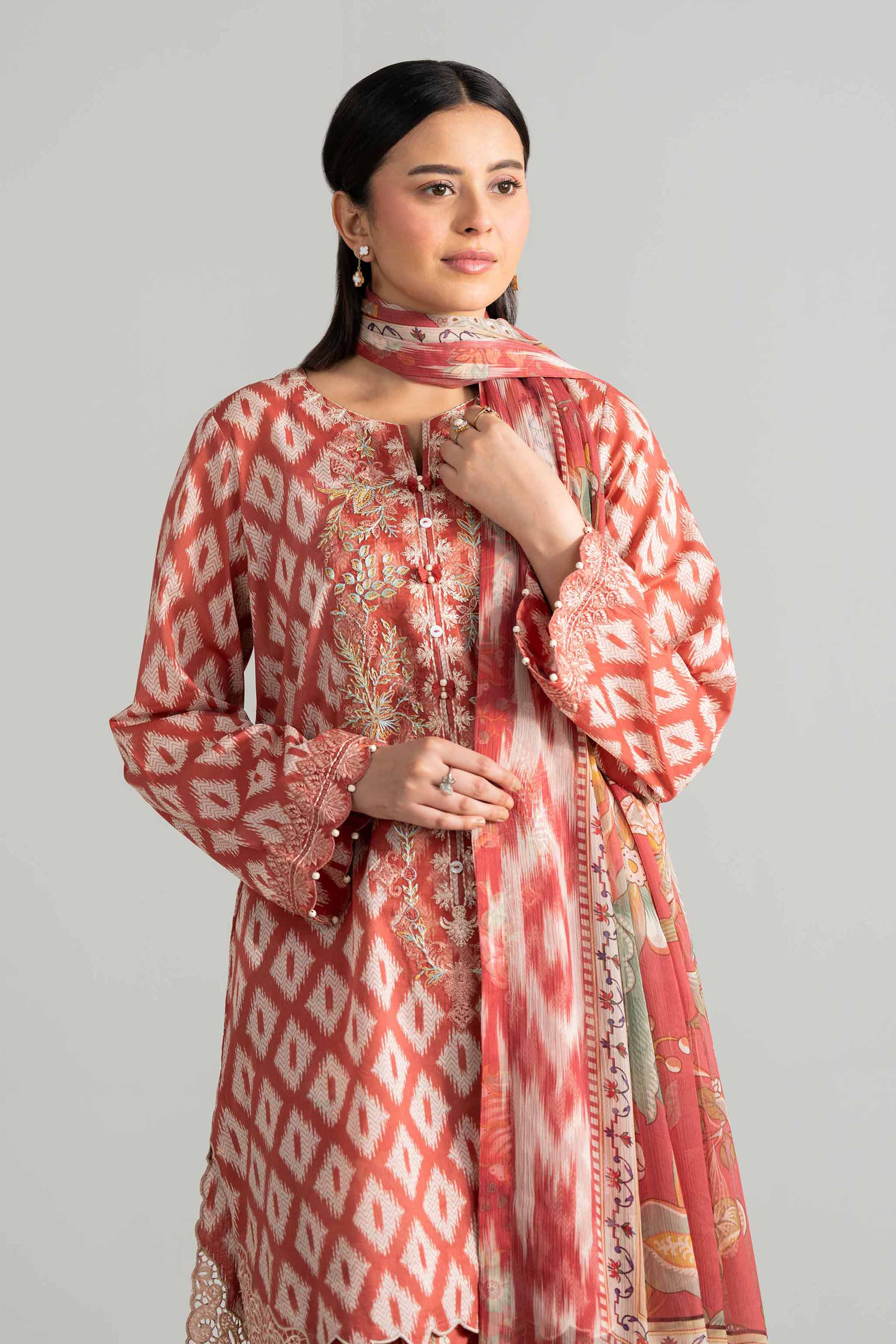 3 Piece - Digital Printed Embroidered Suit - 42601915 for Women - Unstitched Collection | Nishat | Shop Online