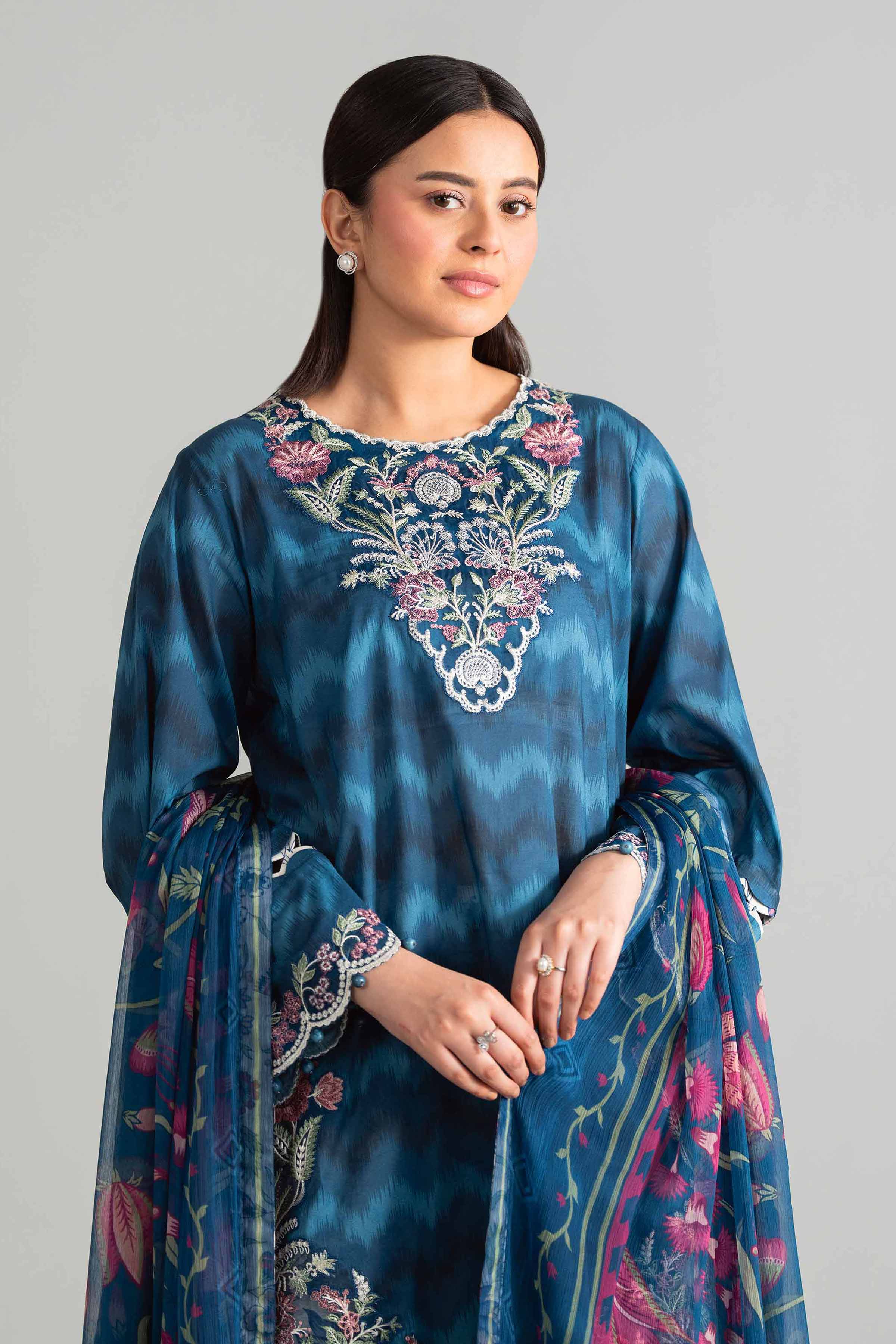 3 Piece - Digital Printed Embroidered Suit - 42601917 for Women - Unstitched Collection | Nishat | Shop Online