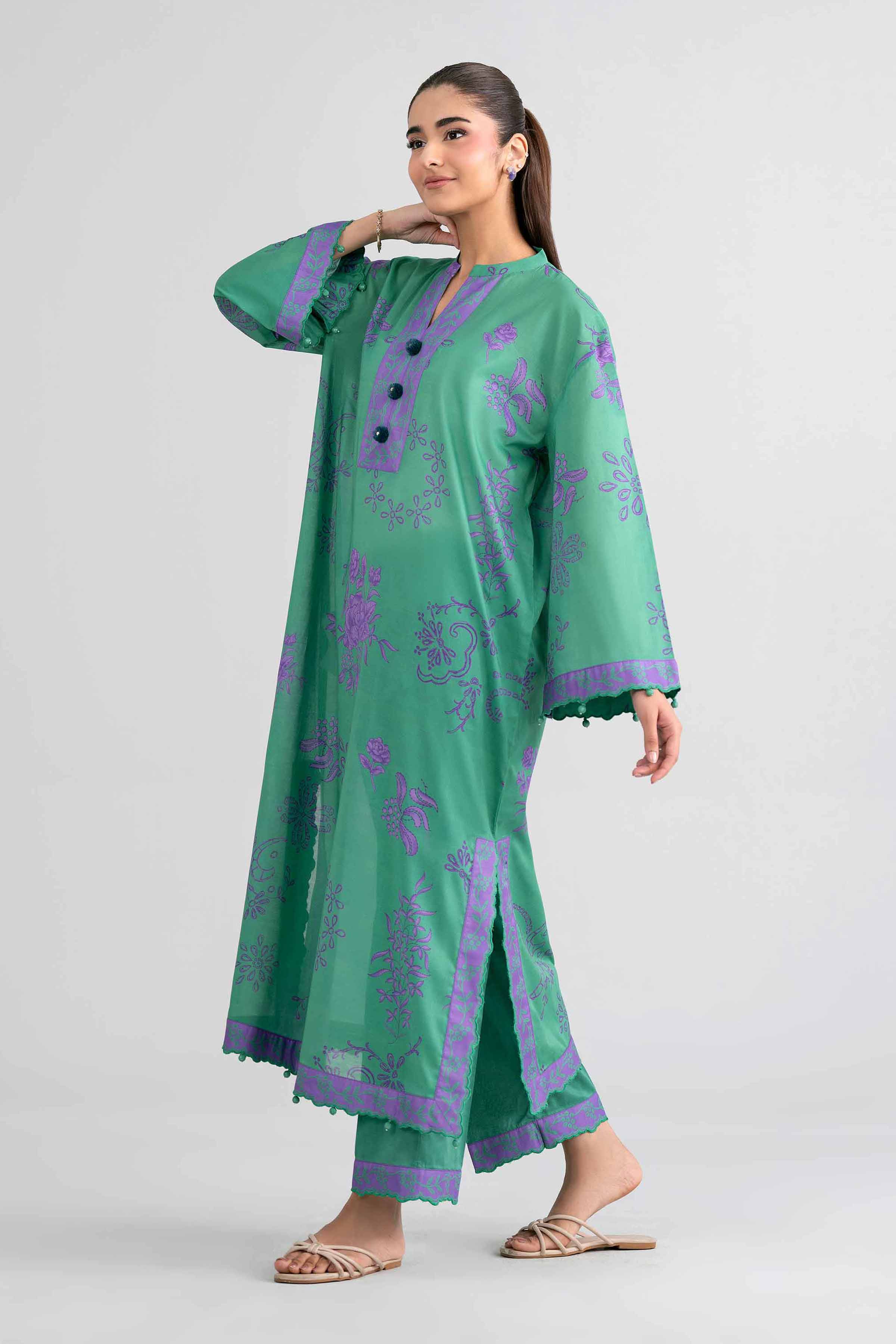 2 Piece - Printed Suit - 42601945 for Women - Unstitched Collection | Nishat | Shop Online