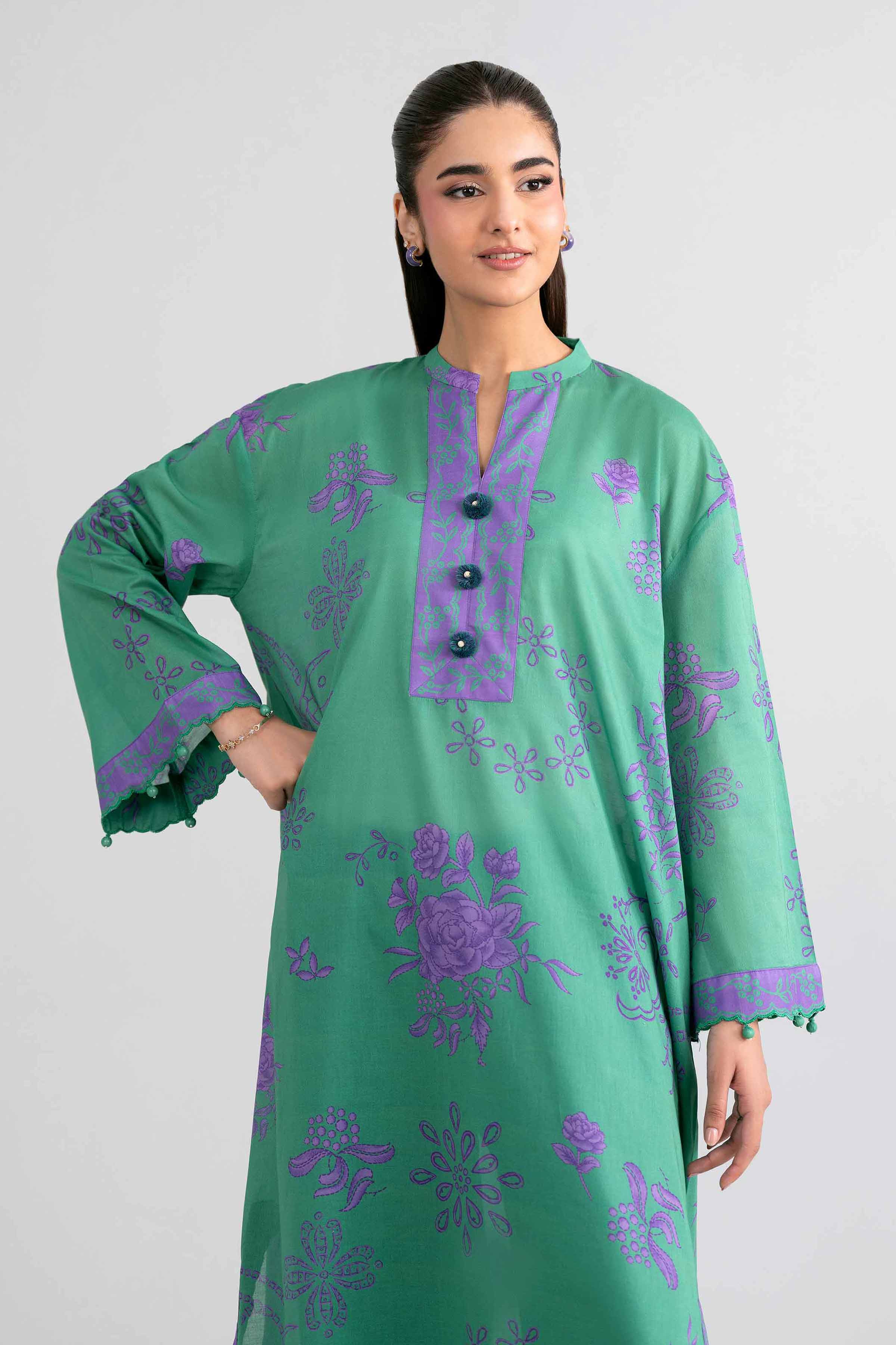 2 Piece - Printed Suit - 42601945 for Women - Unstitched Collection | Nishat | Shop Online