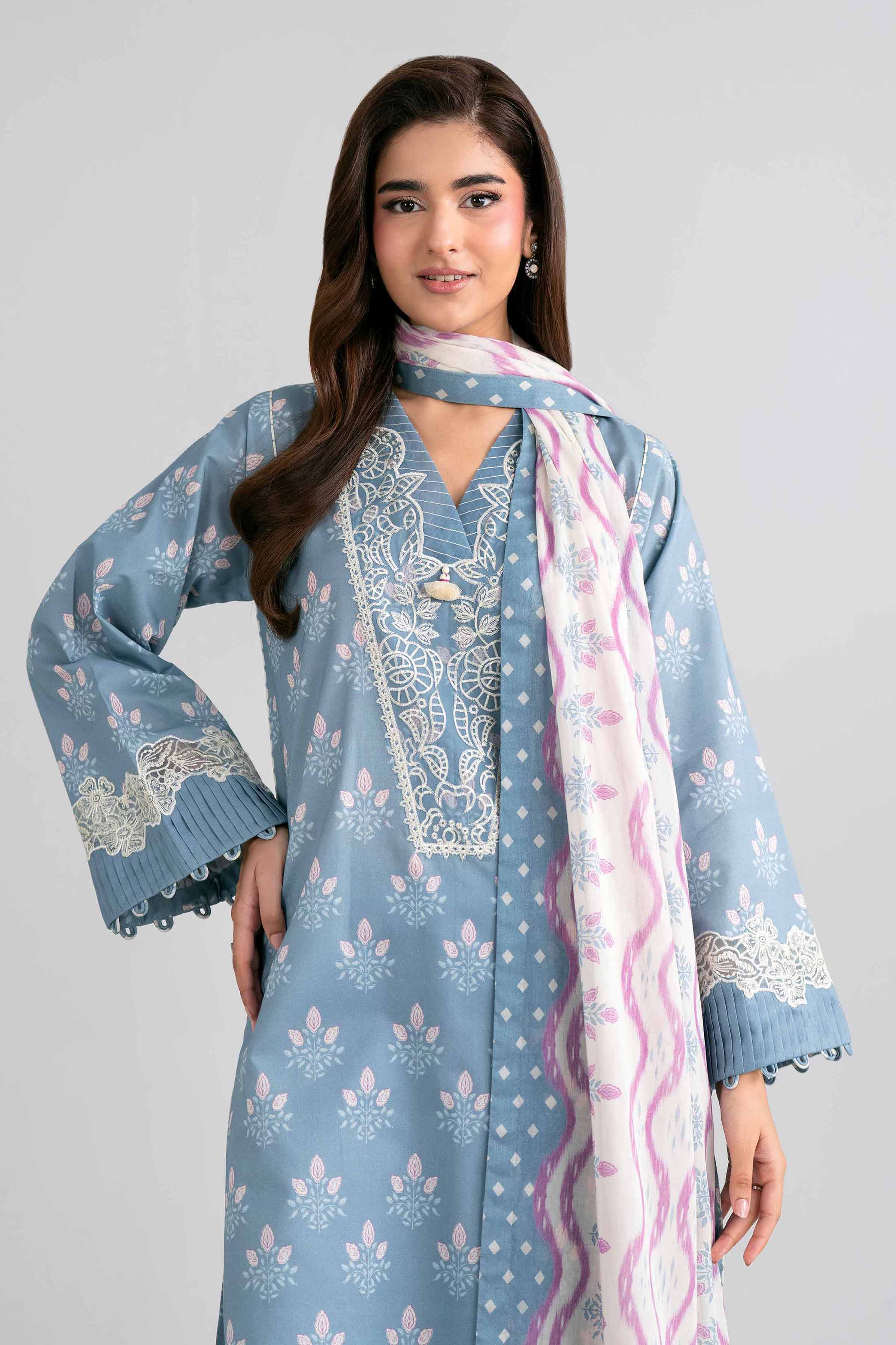 3 Piece - Printed Embroidered Suit - 42601964 for Women - Unstitched Collection | Nishat | Shop Online