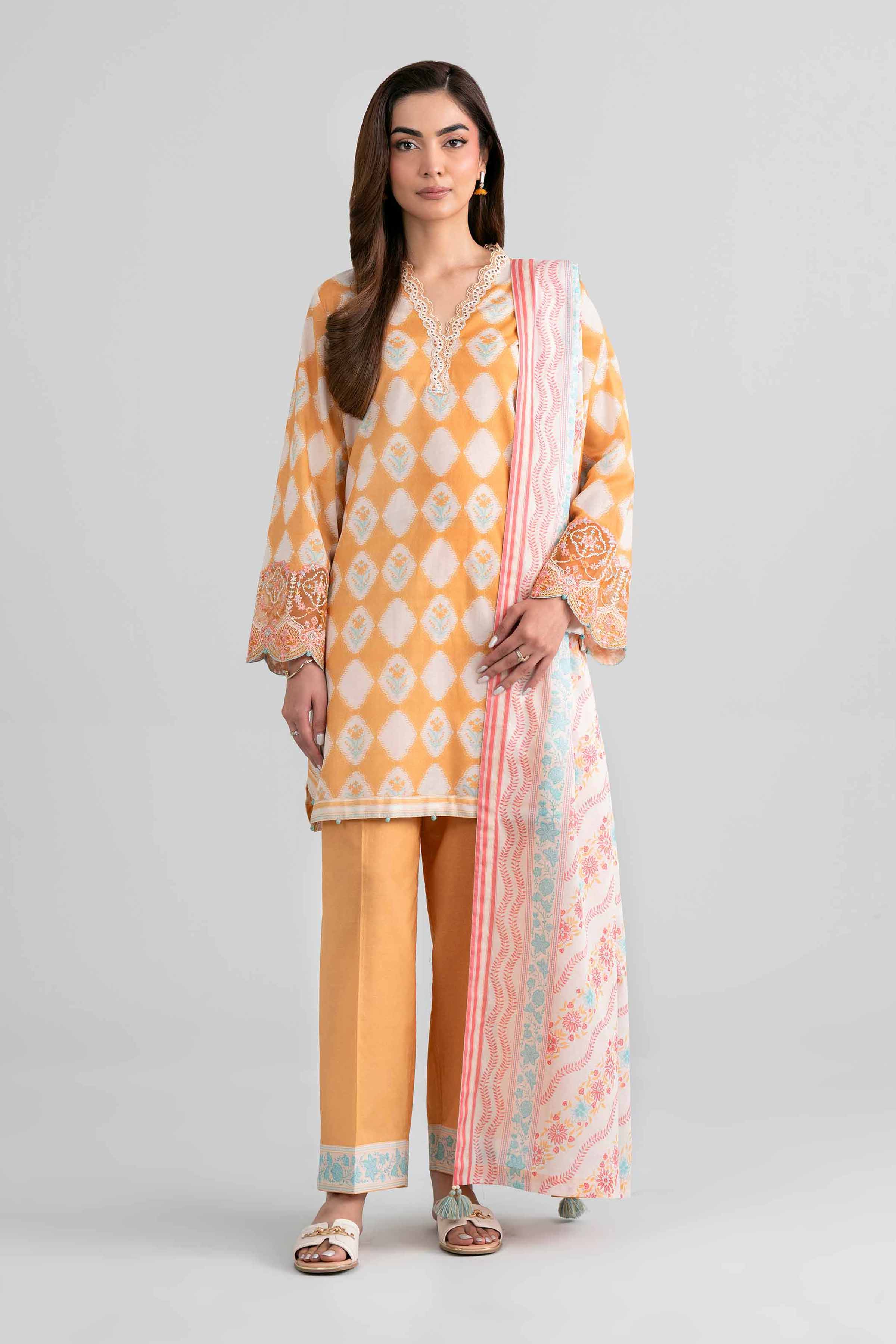 3 Piece - Printed Embroidered Suit - 42601965 for Women - Unstitched Collection | Nishat | Shop Online