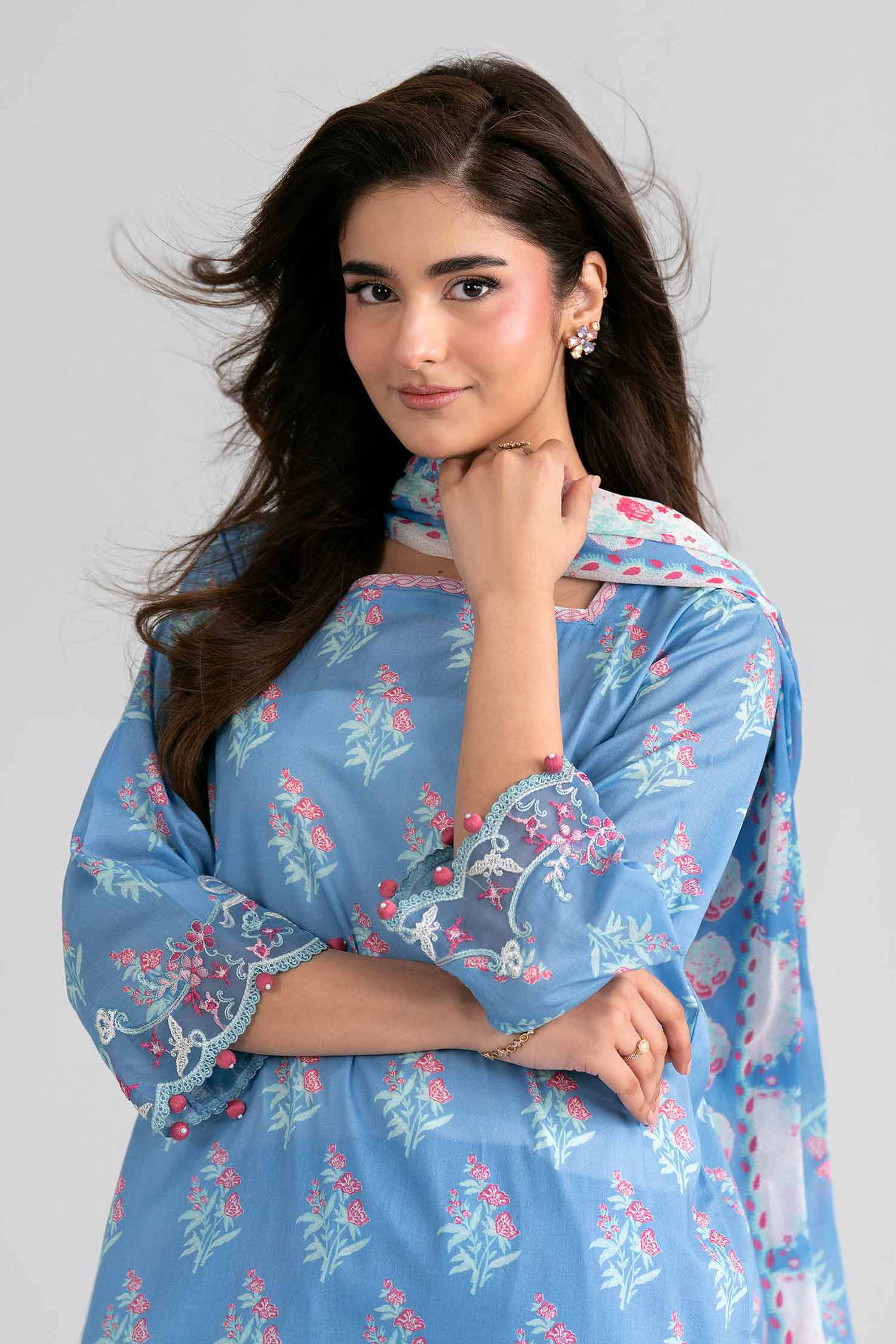 3 Piece - Printed Embroidered Suit - 42601966 for Women - Unstitched Collection | Nishat | Shop Online