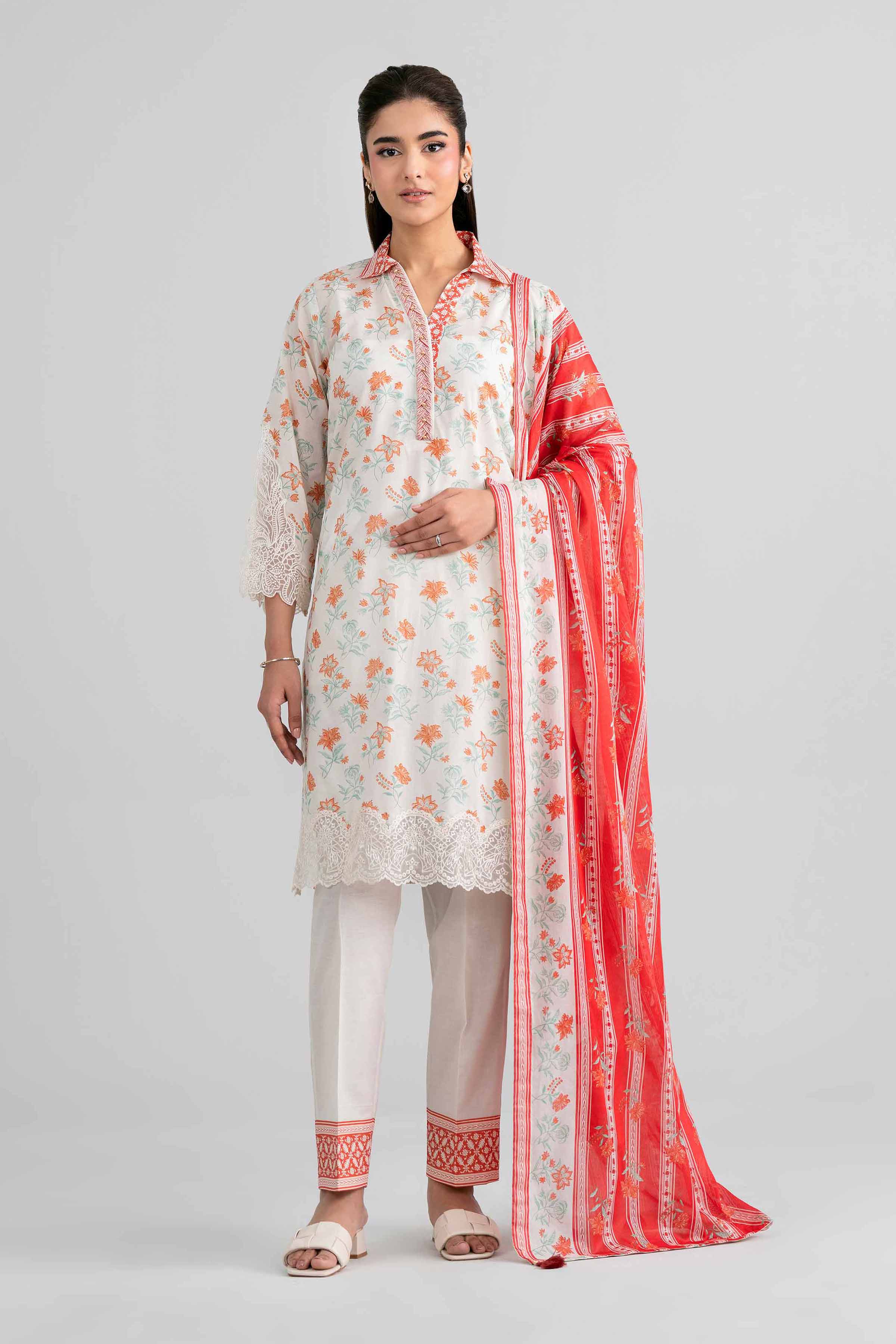3 Piece - Printed Embroidered Suit - 42601967 for Women - Unstitched Collection | Nishat | Shop Online