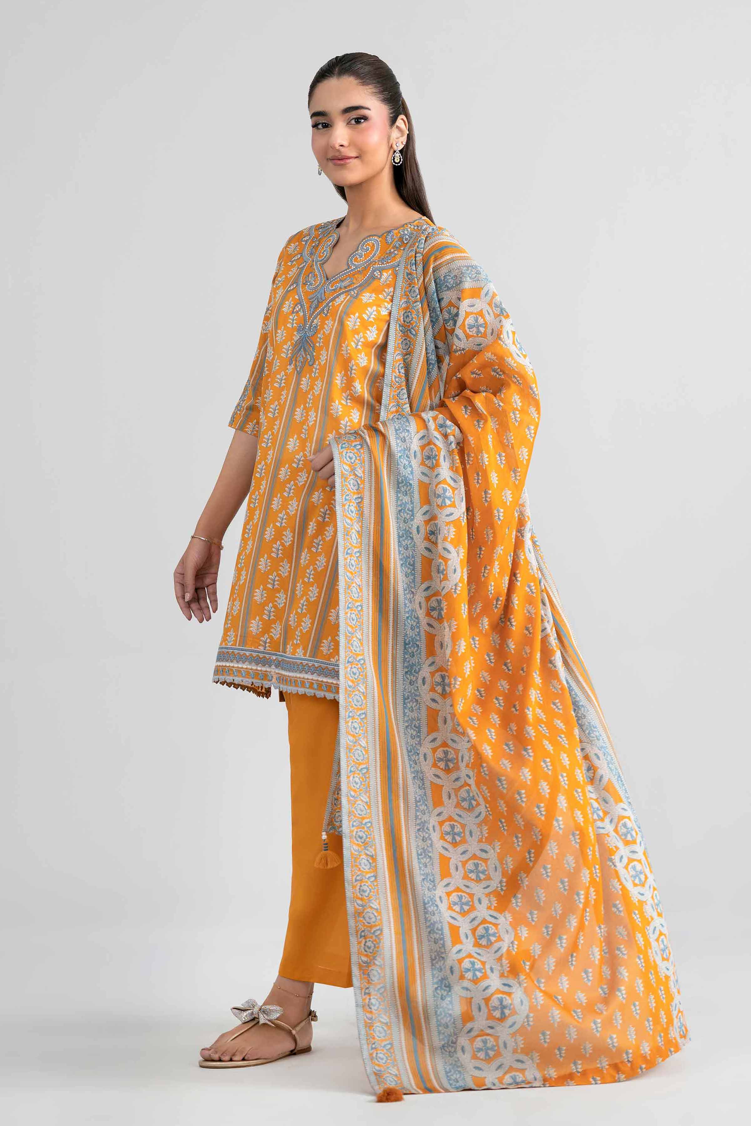 3 Piece - Printed Embroidered Suit - 42601971 for Women - Unstitched Collection | Nishat | Shop Online