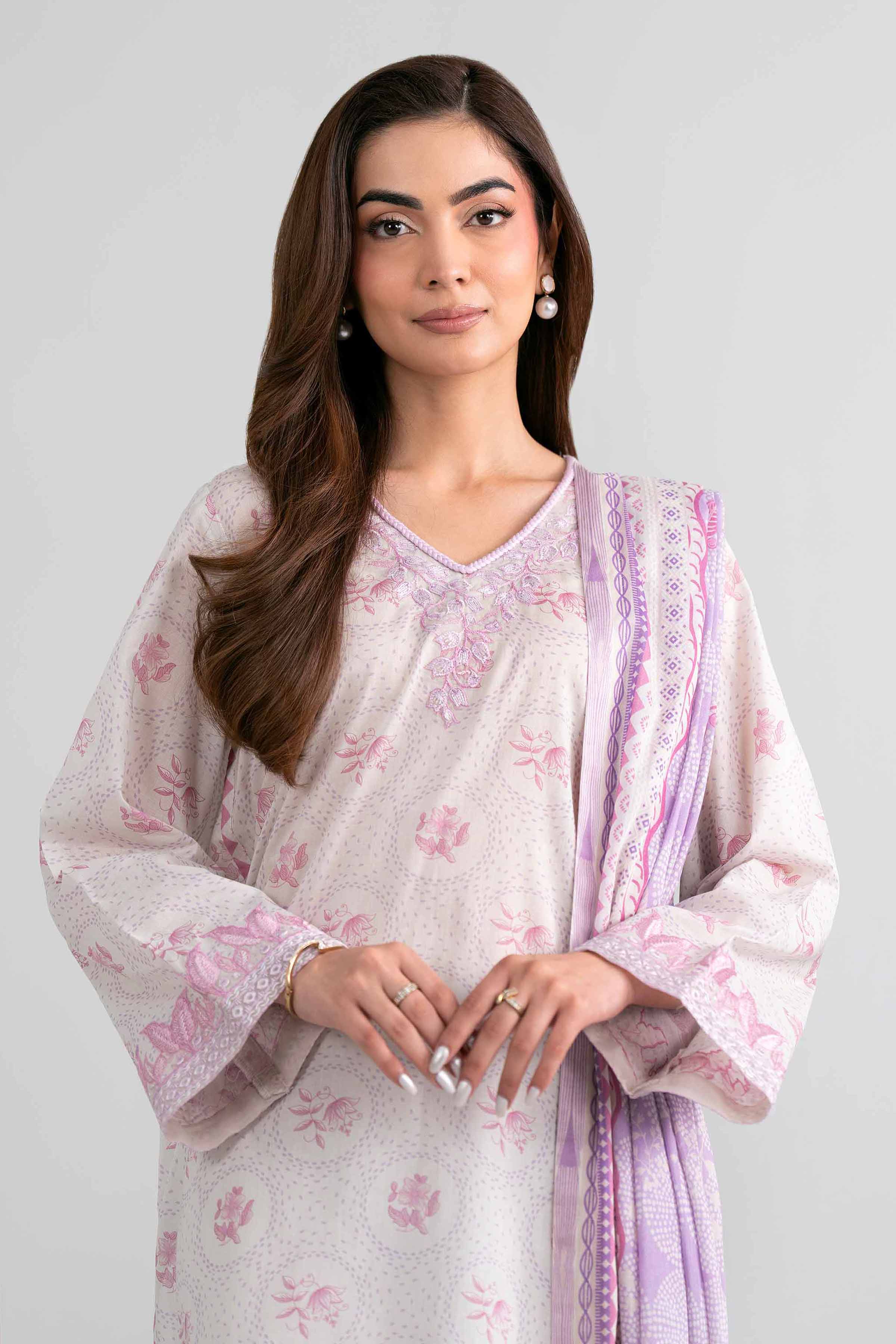 3 Piece - Printed Embroidered Suit - 42601972 for Women - Unstitched Collection | Nishat | Shop Online