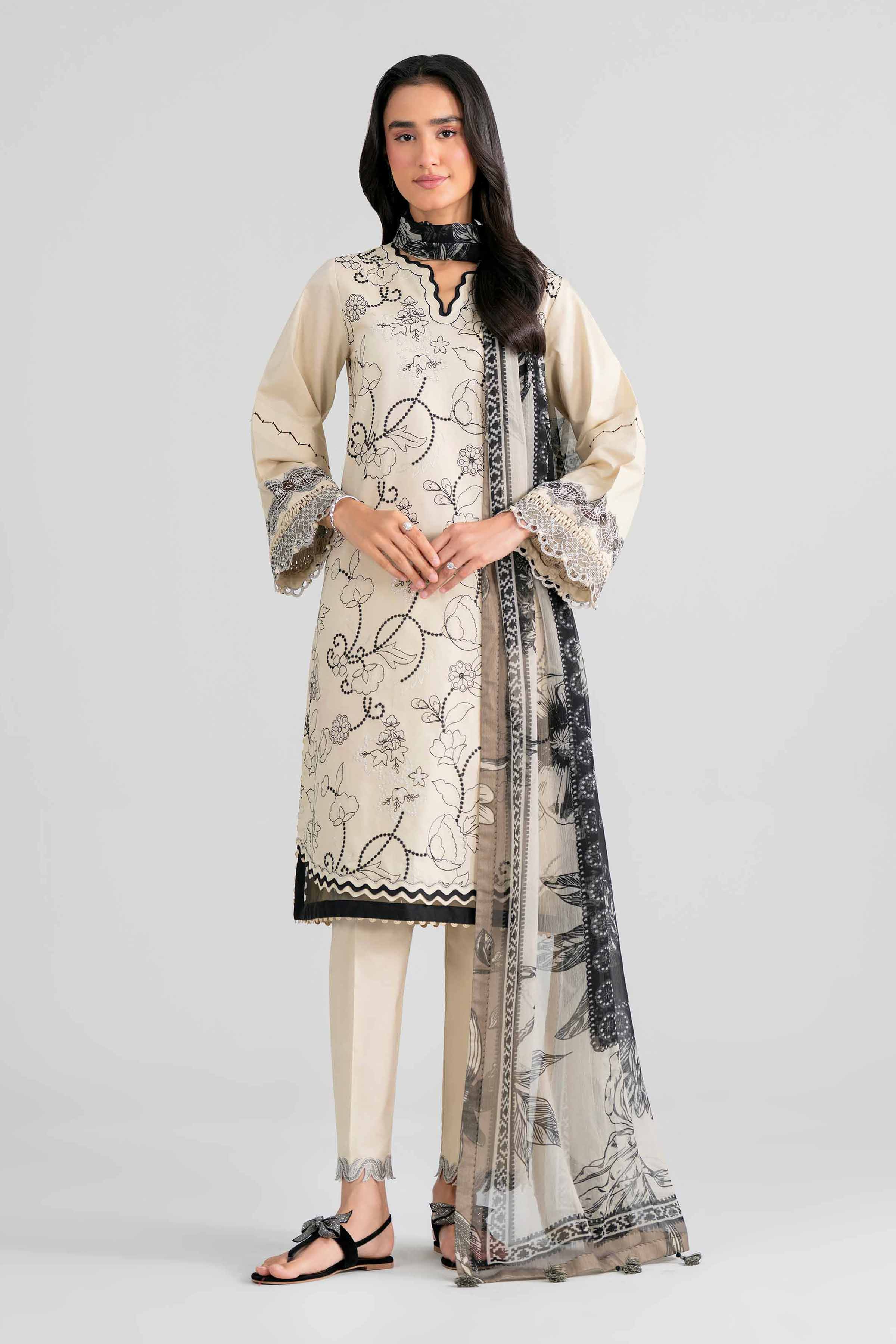 3 Piece - Digital Printed Embroidered Suit - 42601988 for Women - Unstitched Collection | Nishat | Shop Online