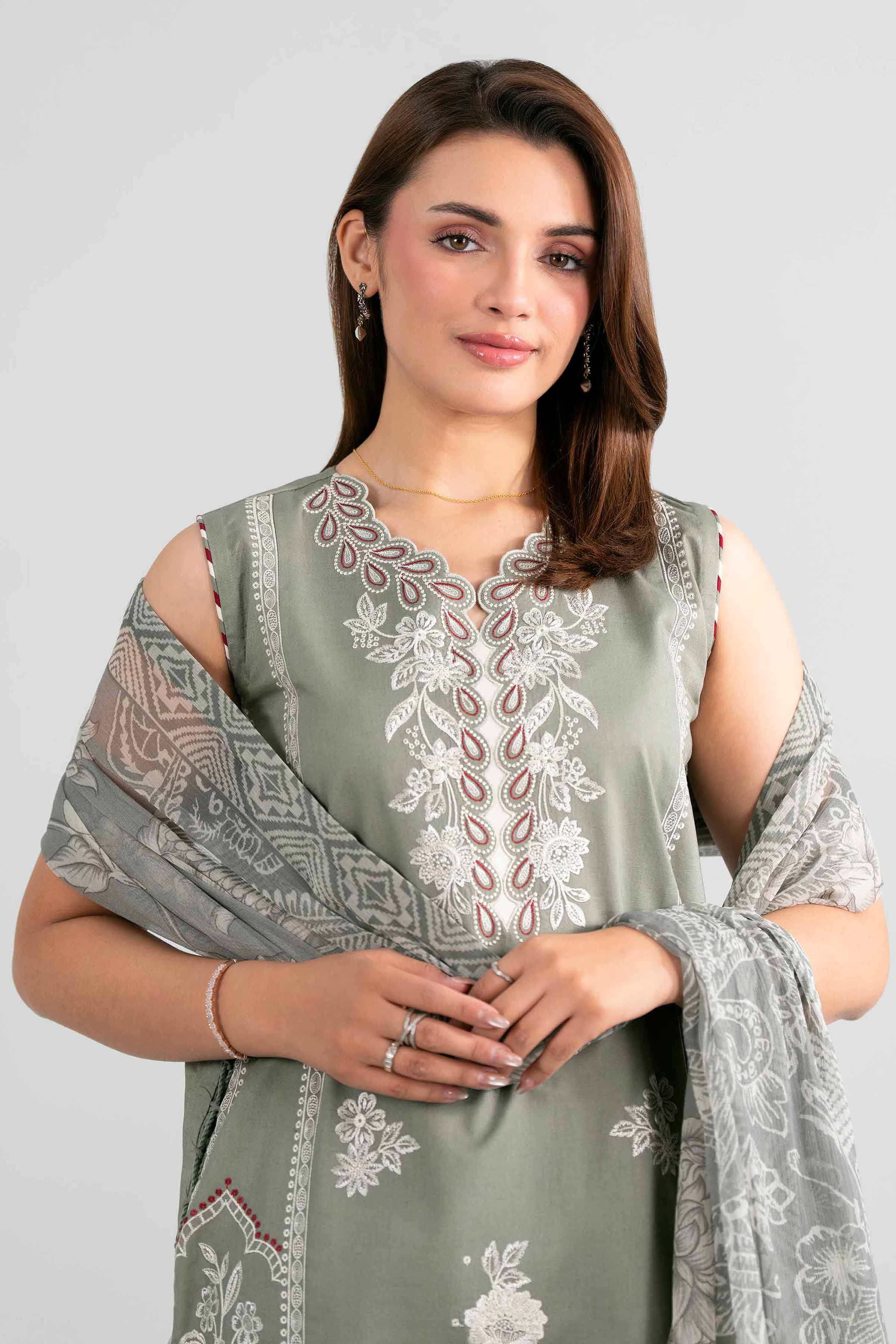 3 Piece - Digital Printed Embroidered Suit - 42601989 for Women - Unstitched Collection | Nishat | Shop Online