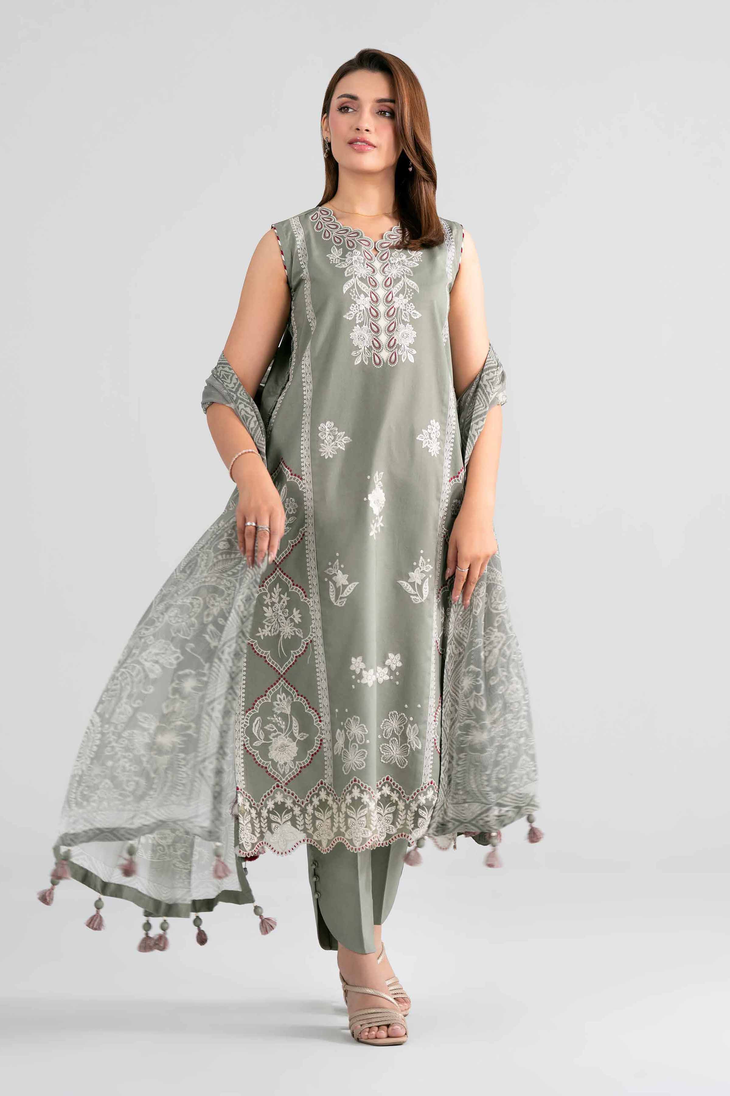 3 Piece - Digital Printed Embroidered Suit - 42601989 for Women - Unstitched Collection | Nishat | Shop Online