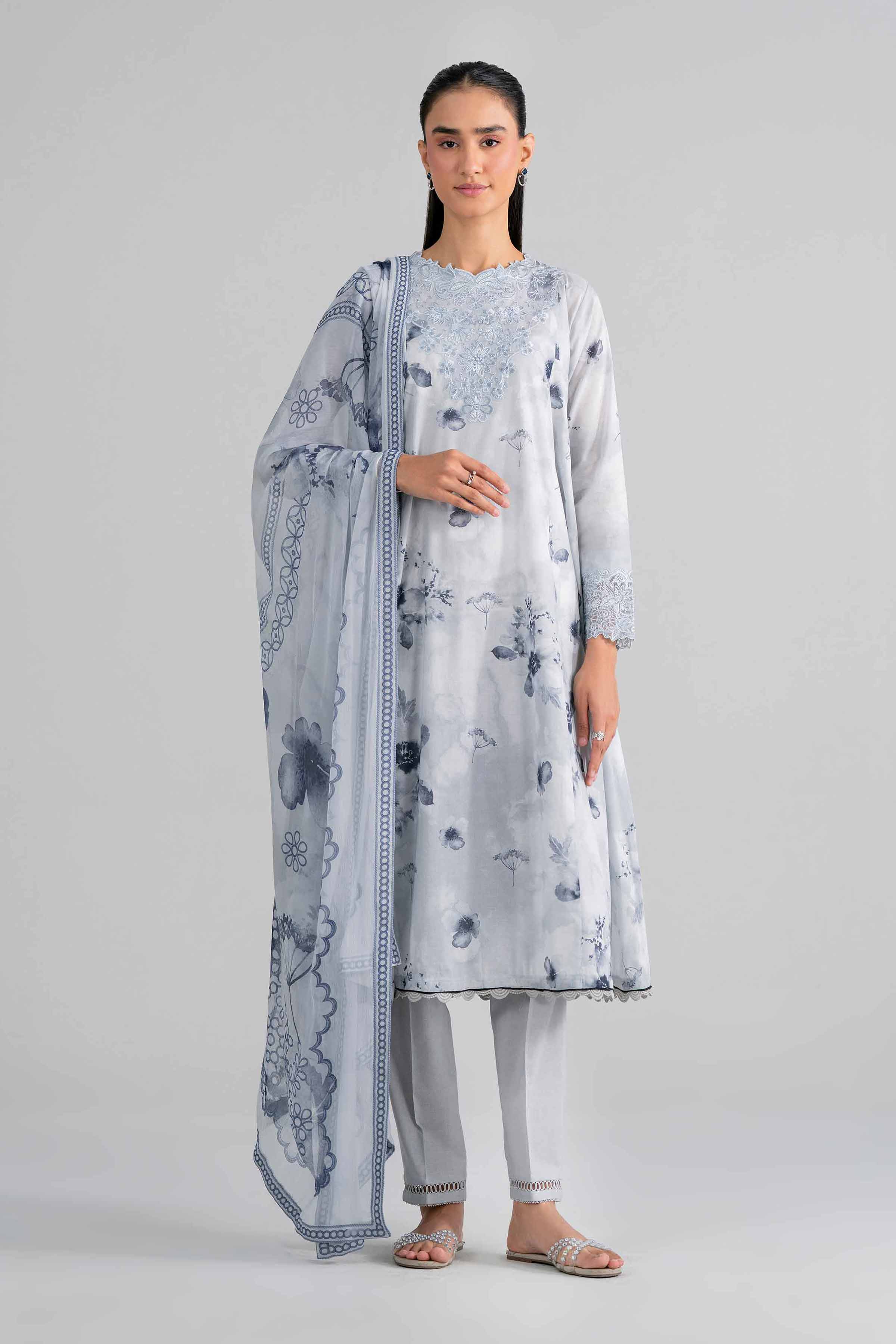 3 Piece - Digital Printed Embroidered Suit - 42601995 for Women - Unstitched Collection | Nishat | Shop Online