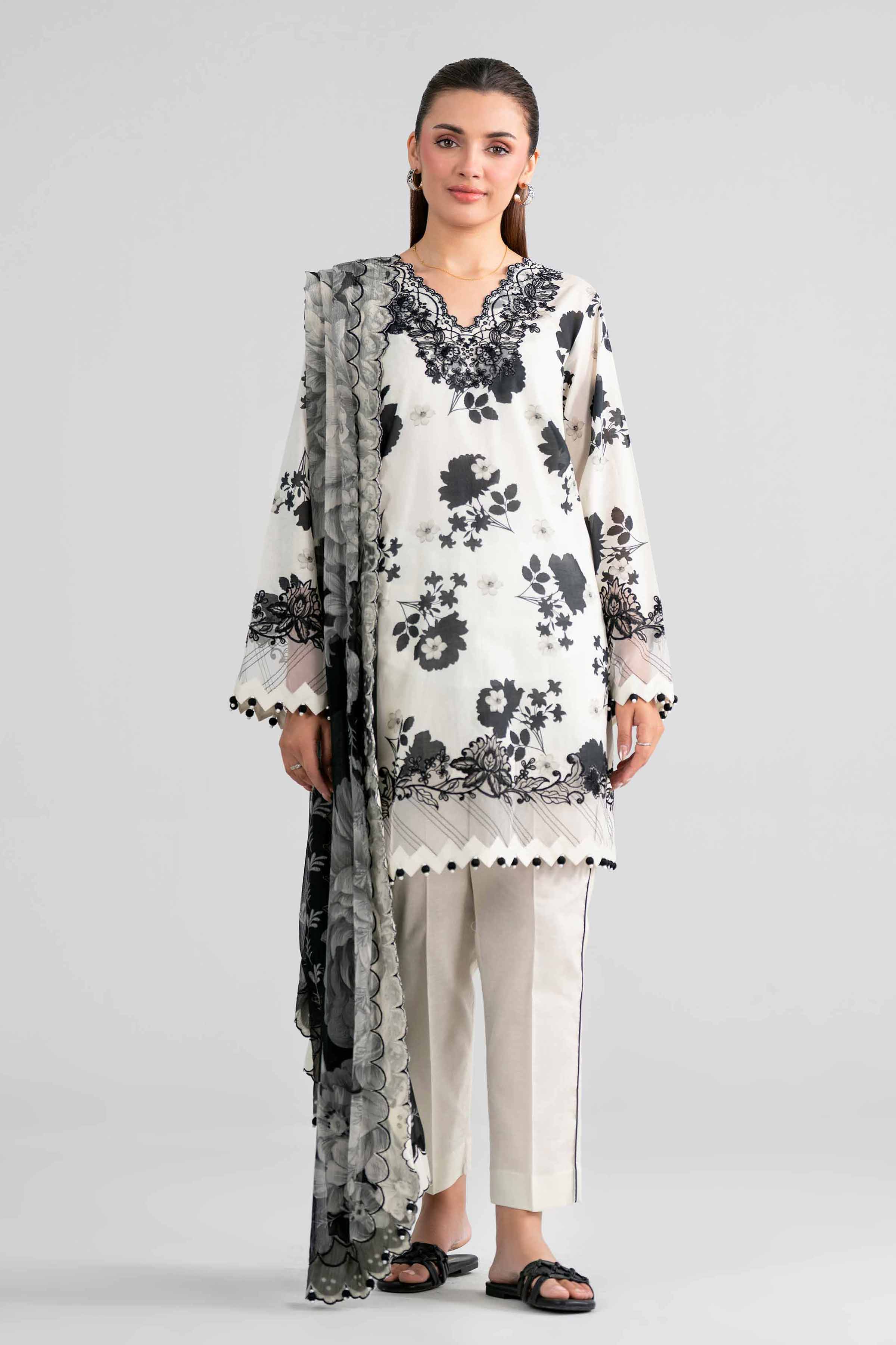 3 Piece - Digital Printed Embroidered Suit - 42601996 for Women - Unstitched Collection | Nishat | Shop Online