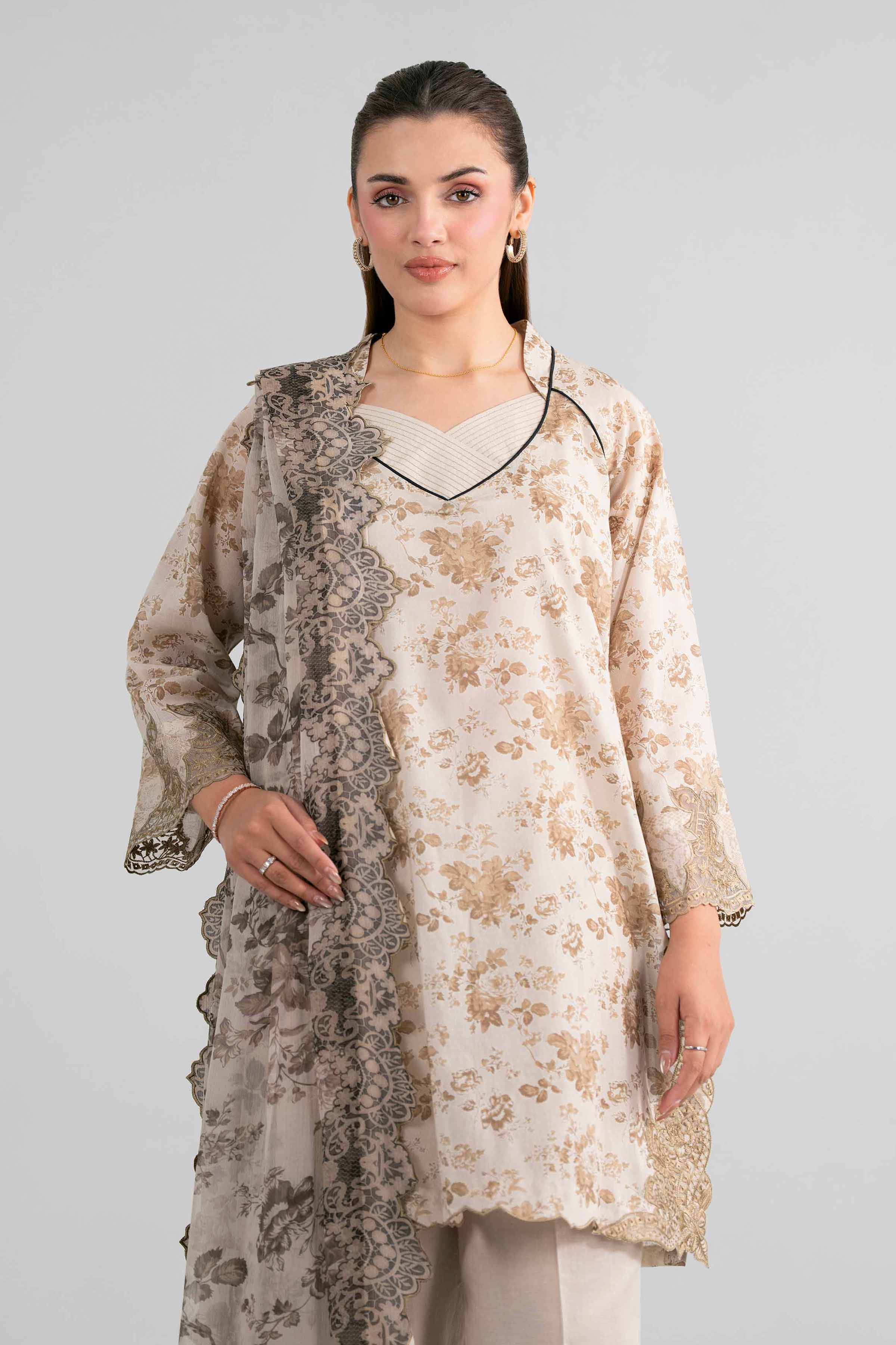 3 Piece - Digital Printed Embroidered Suit - 42601997 for Women - Unstitched Collection | Nishat | Shop Online