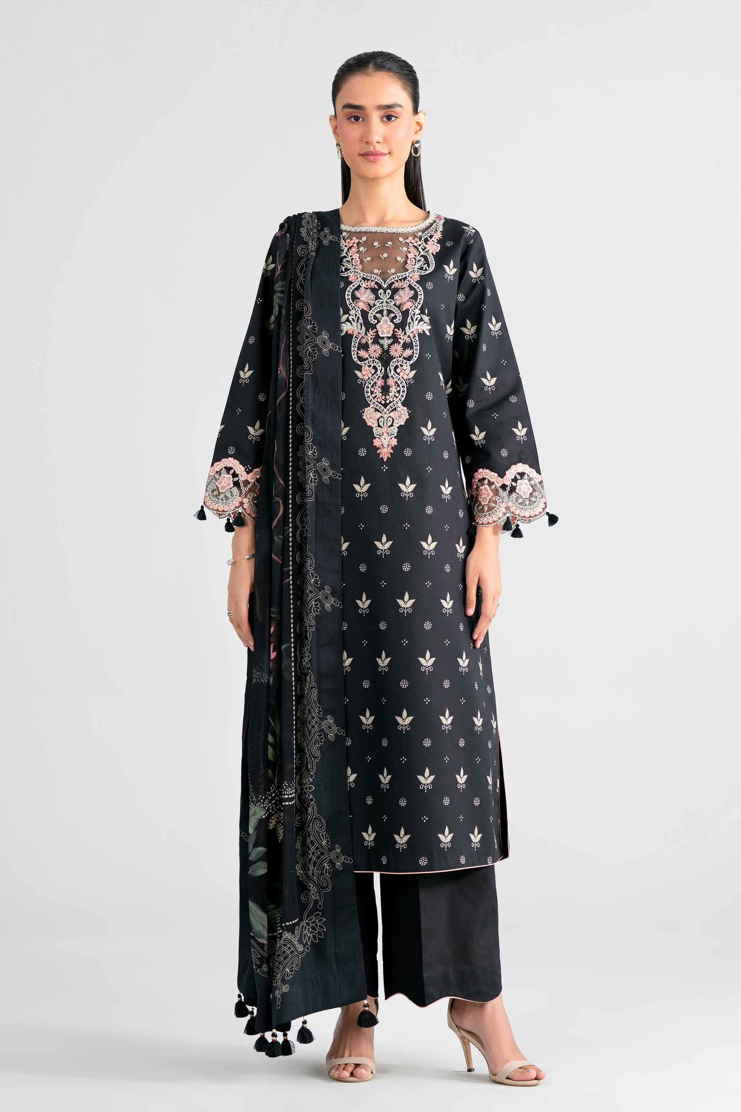 3 Piece - Digital Printed Embroidered Suit - 42602000 for Women - Unstitched Collection | Nishat | Shop Online