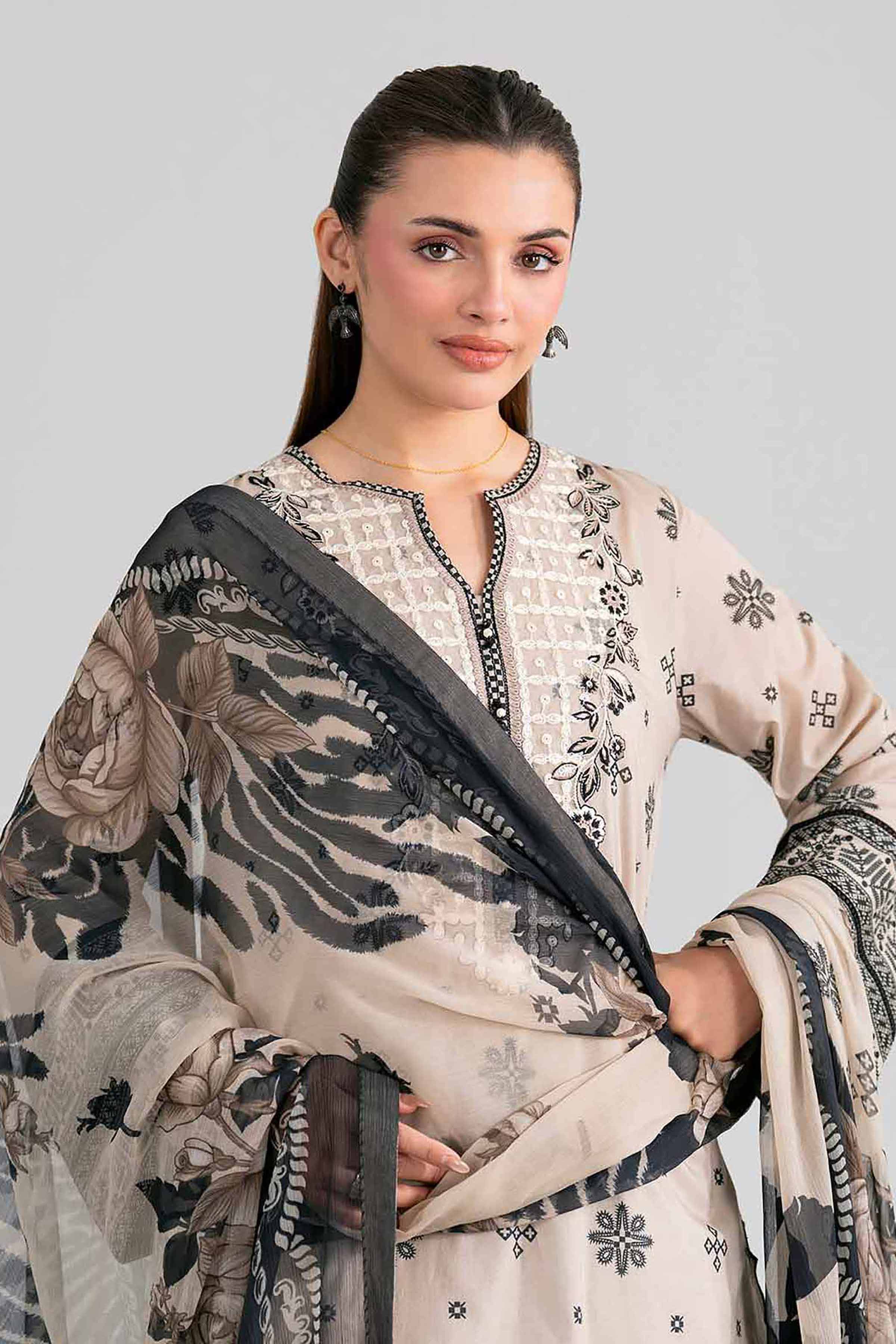 3 Piece - Digital Printed Embroidered Suit - 42602001 for Women - Unstitched Collection | Nishat | Shop Online