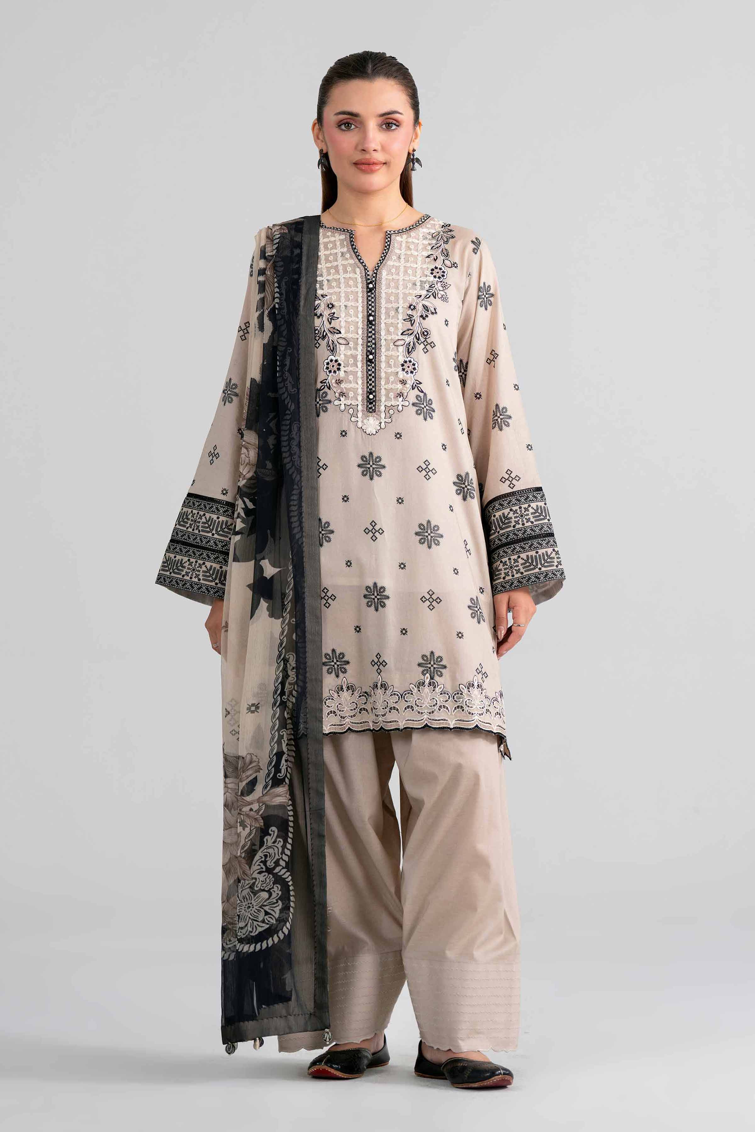 3 Piece - Digital Printed Embroidered Suit - 42602001 for Women - Unstitched Collection | Nishat | Shop Online
