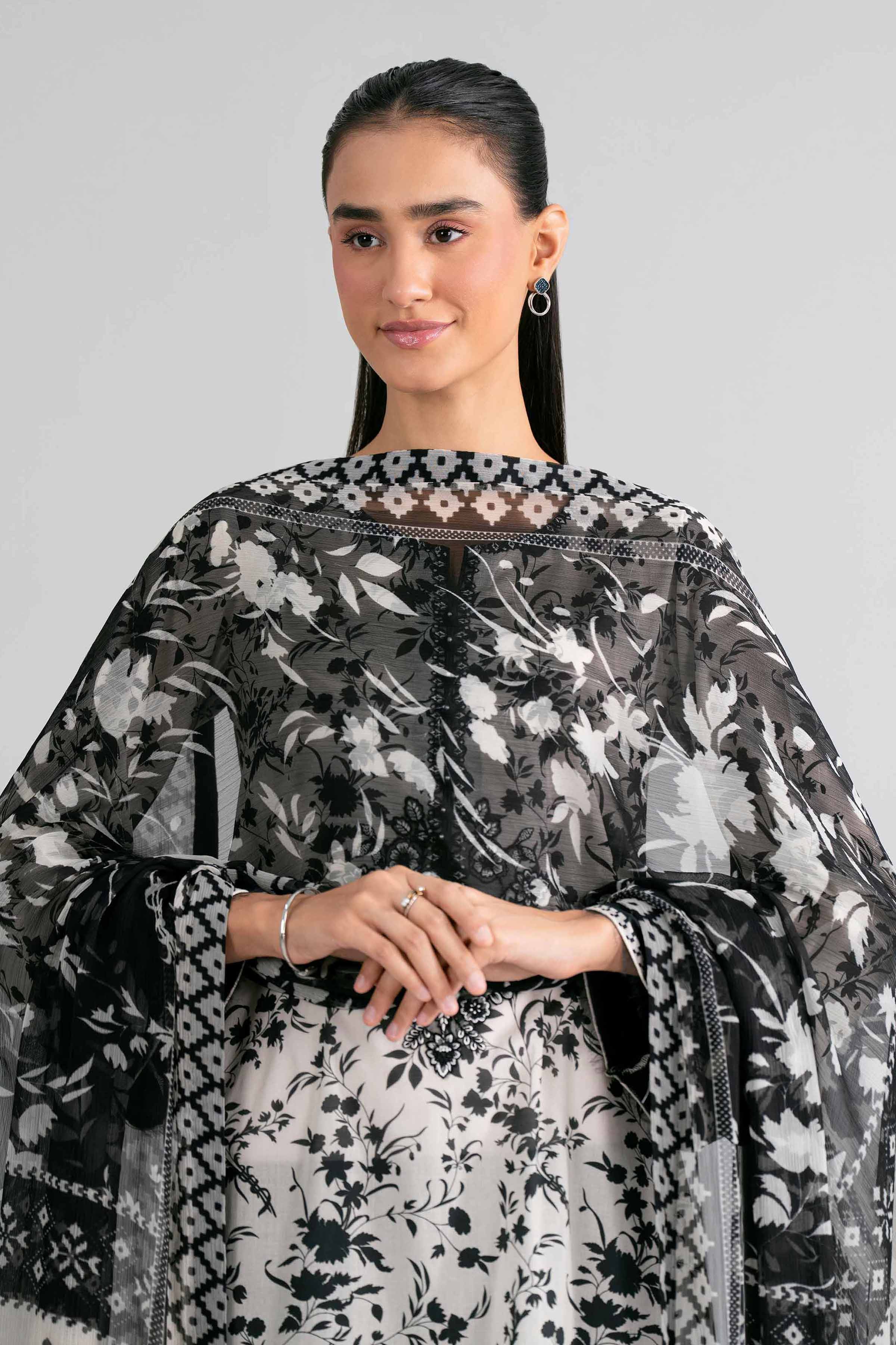 3 Piece - Digital Printed Embroidered Suit - 42602003 for Women - Unstitched Collection | Nishat | Shop Online