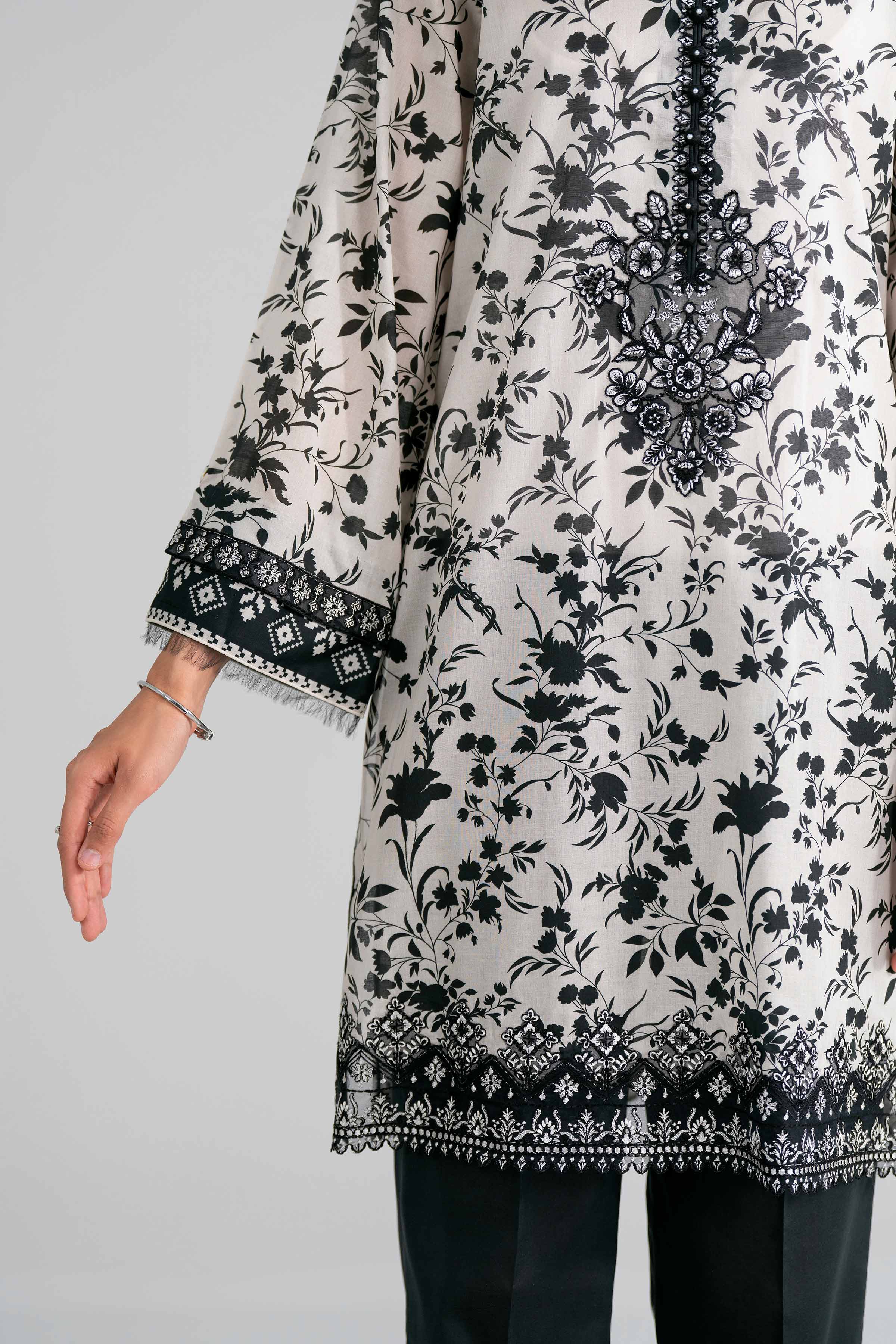3 Piece - Digital Printed Embroidered Suit - 42602003 for Women - Unstitched Collection | Nishat | Shop Online