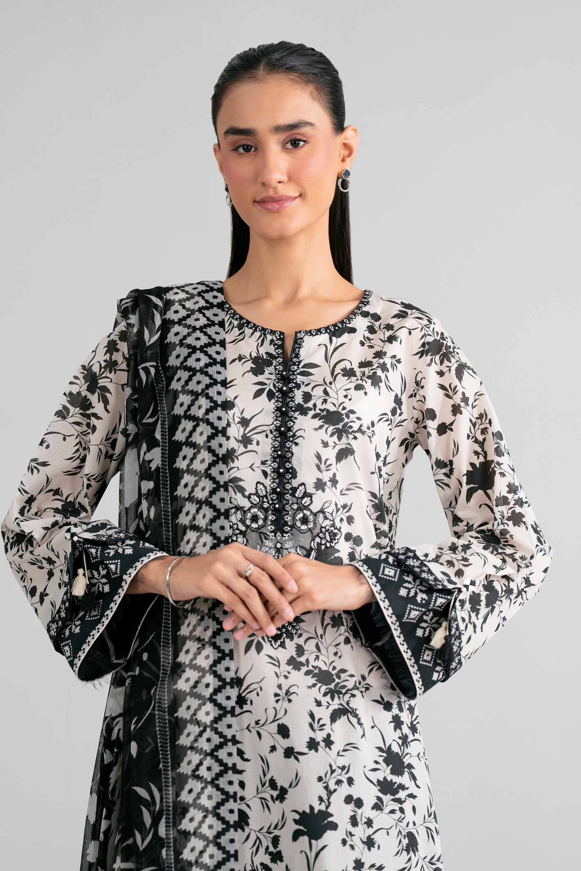 3 Piece - Digital Printed Embroidered Suit - 42602003 for Women - Unstitched Collection | Nishat | Shop Online