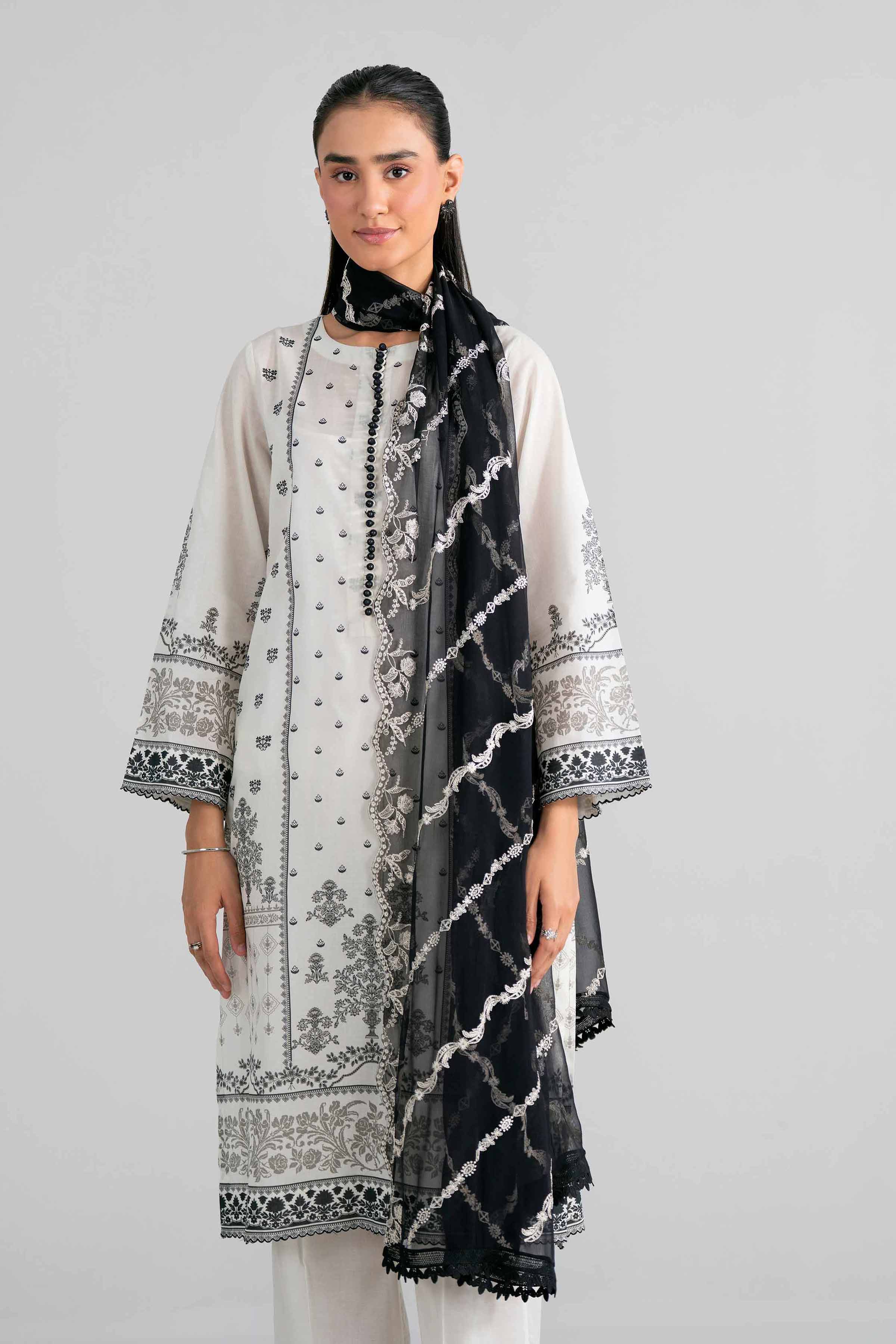 3 Piece - Digital Printed Embroidered Suit - 42602007 for Women - Unstitched Collection | Nishat | Shop Online