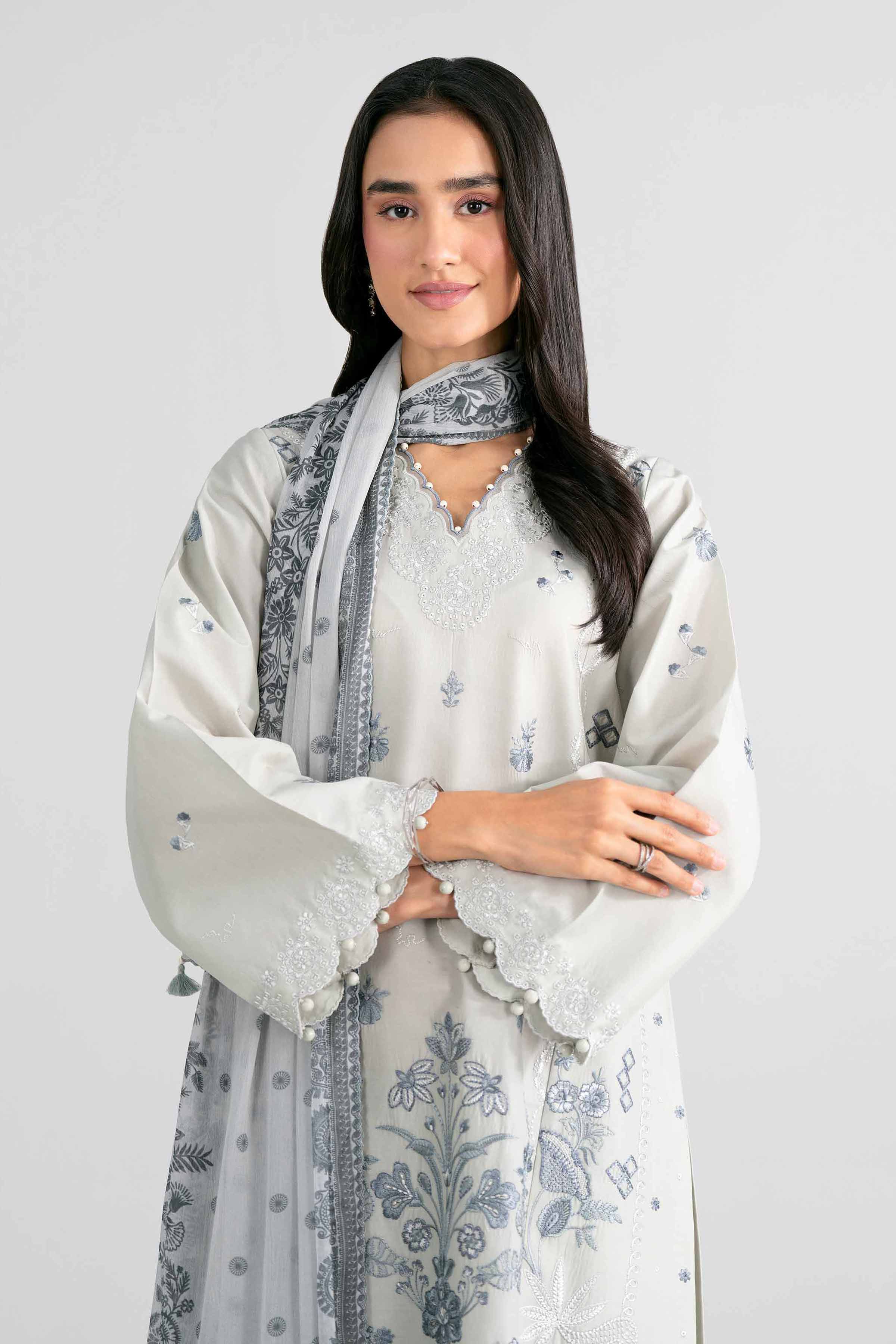 3 Piece - Digital Printed Embroidered Suit - 42602012 for Women - Unstitched Collection | Nishat | Shop Online