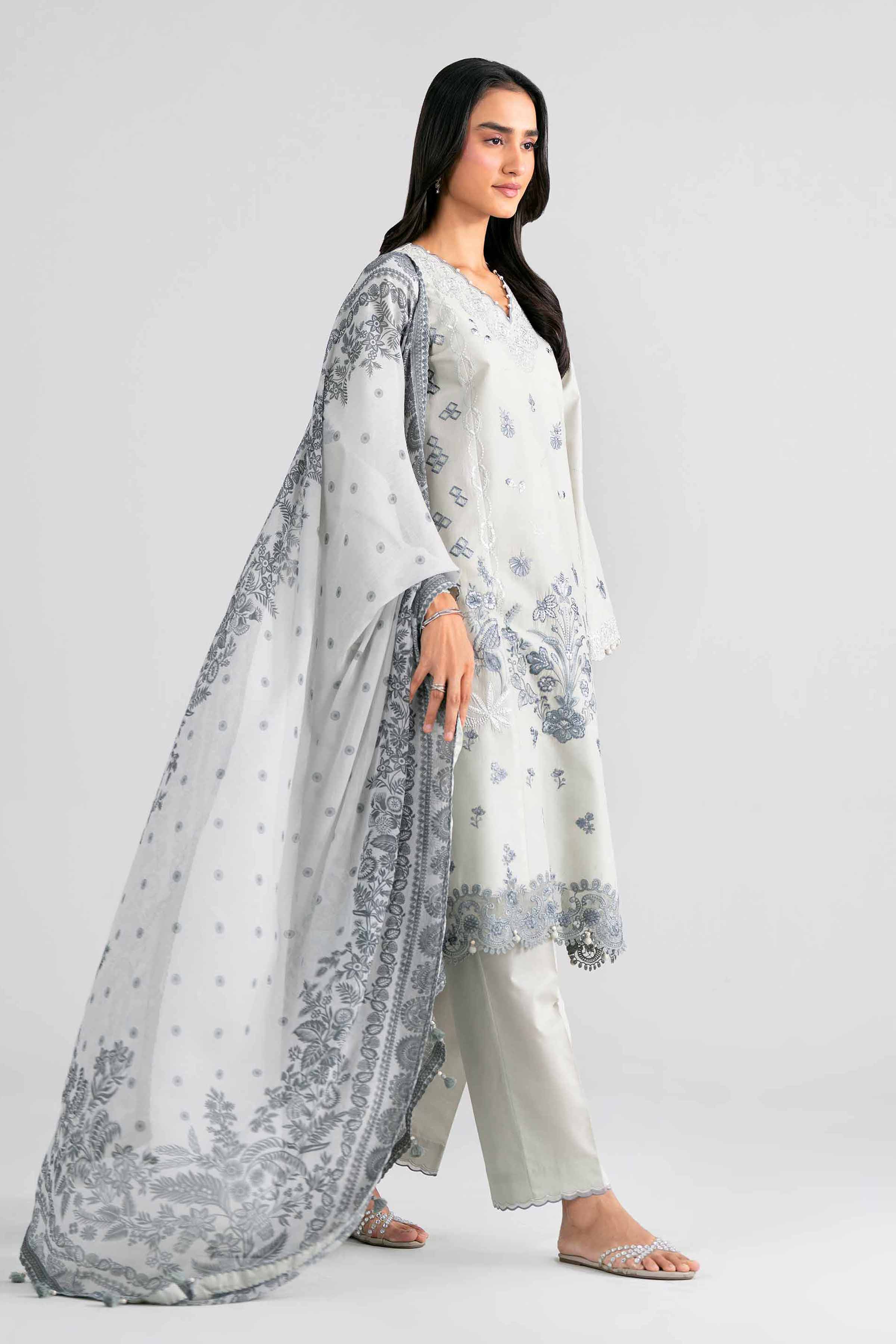 3 Piece - Digital Printed Embroidered Suit - 42602012 for Women - Unstitched Collection | Nishat | Shop Online