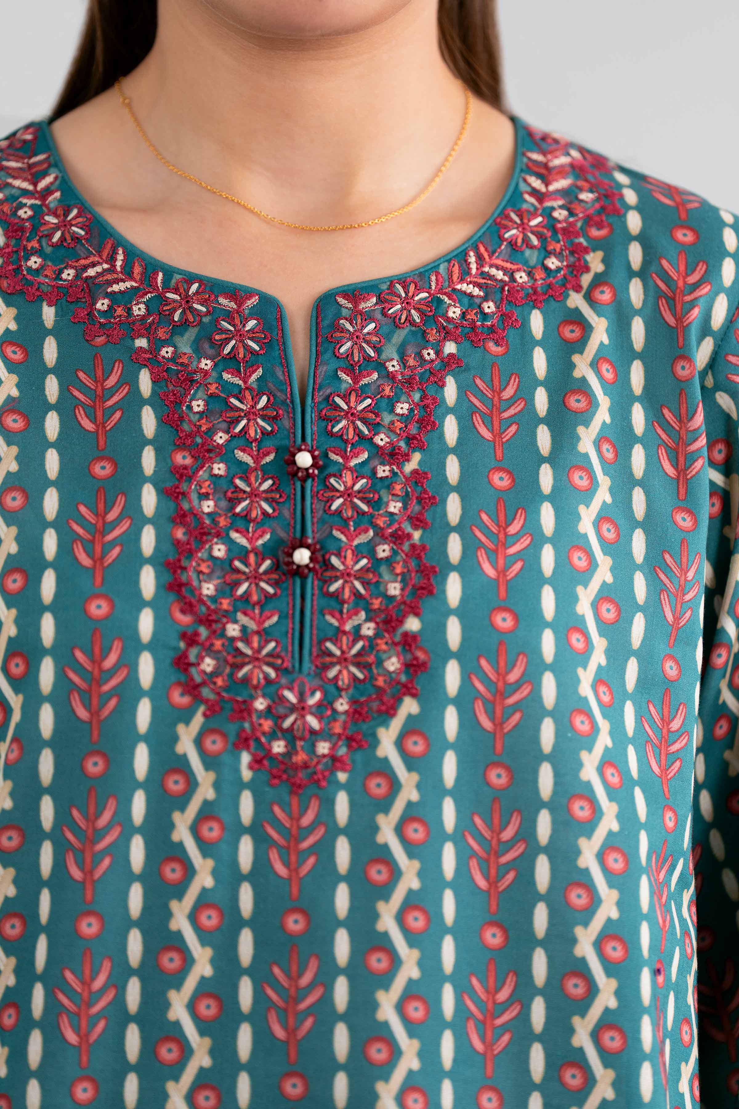 3 Piece - Printed Embroidered Suit - 42602016 for Women - Unstitched Collection | Nishat | Shop Online