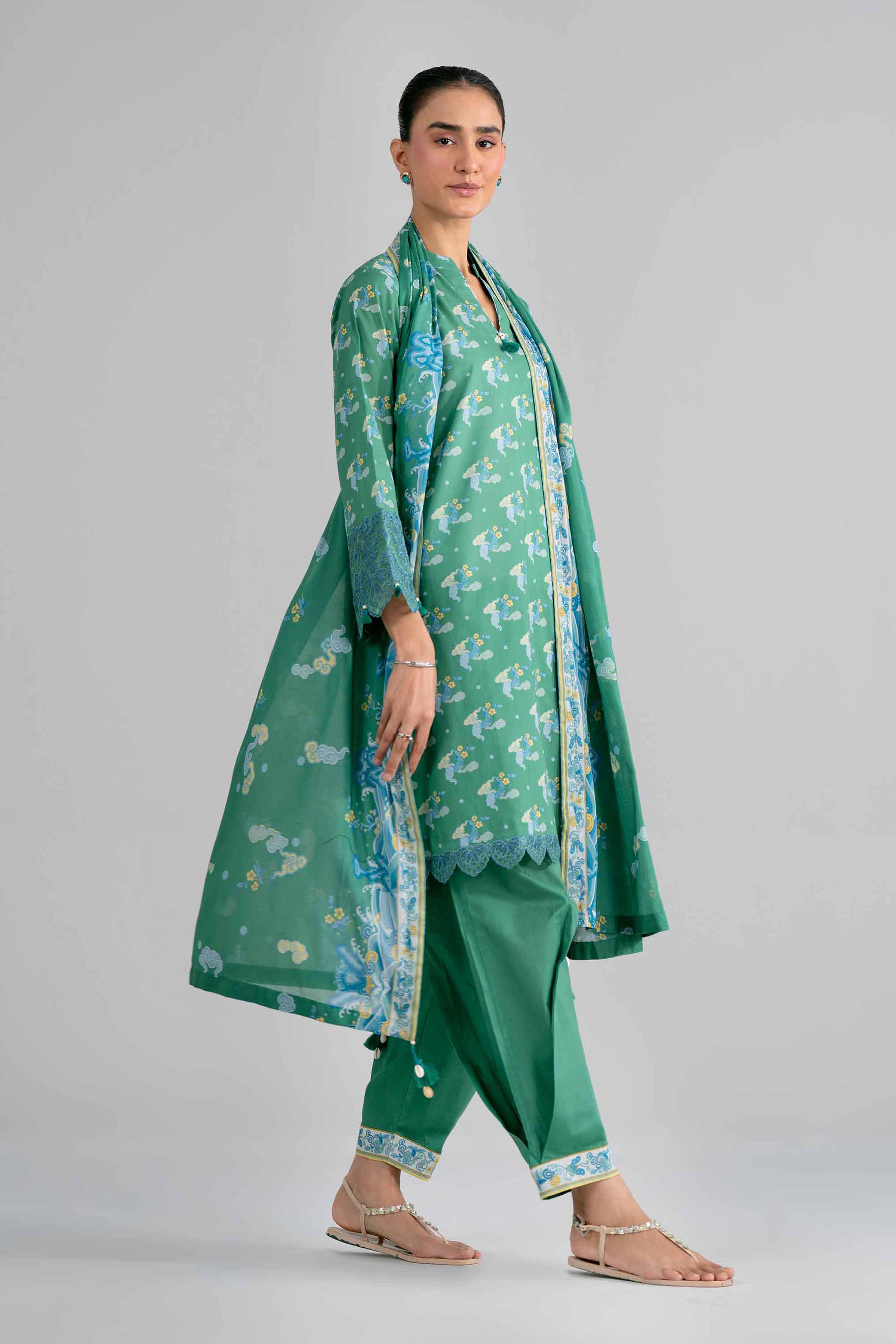 3 Piece - Printed Embroidered Suit - 42602021 for Women - Unstitched Collection | Nishat | Shop Online