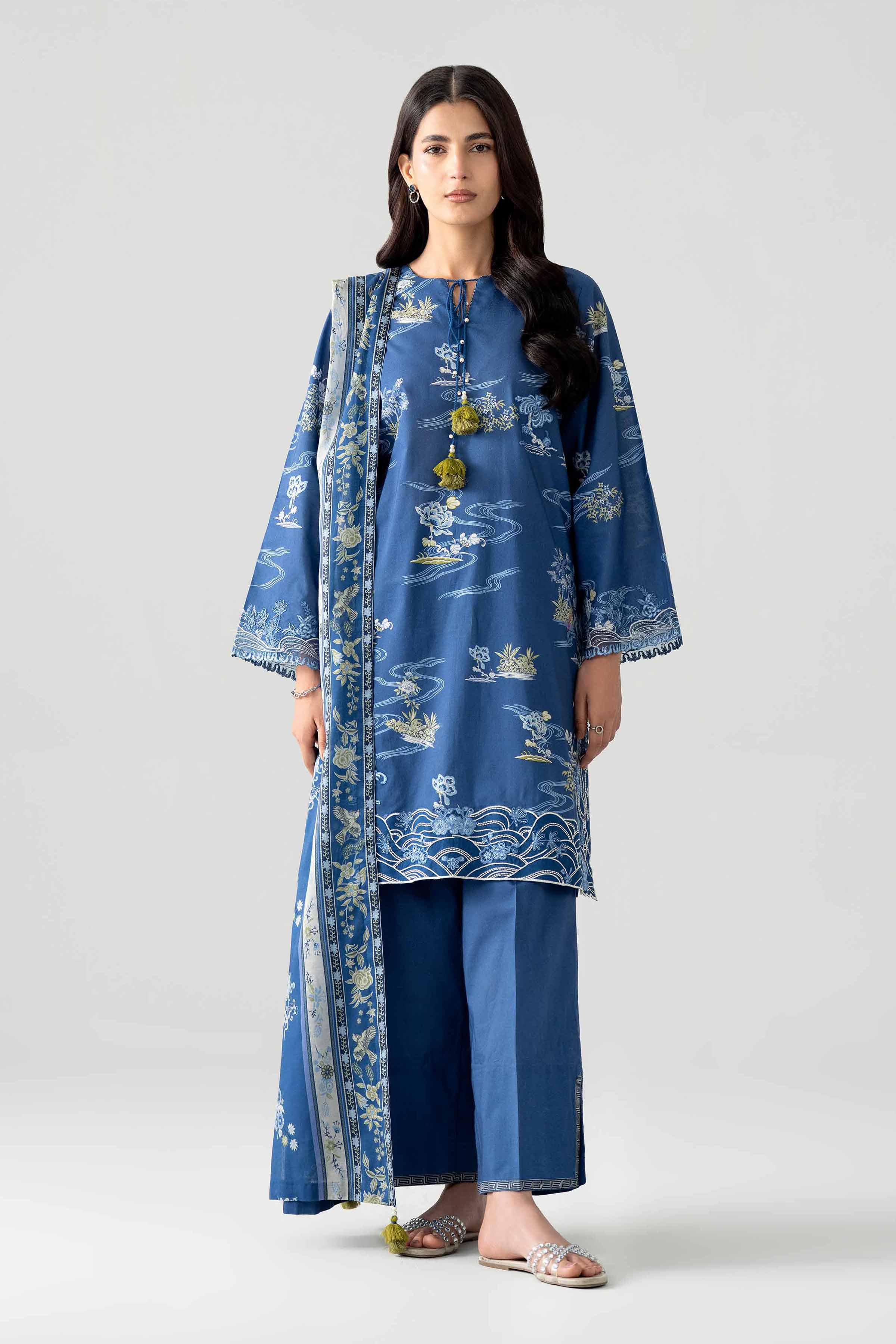 3 Piece - Printed Embroidered Suit - 42602022 for Women - Unstitched Collection | Nishat | Shop Online