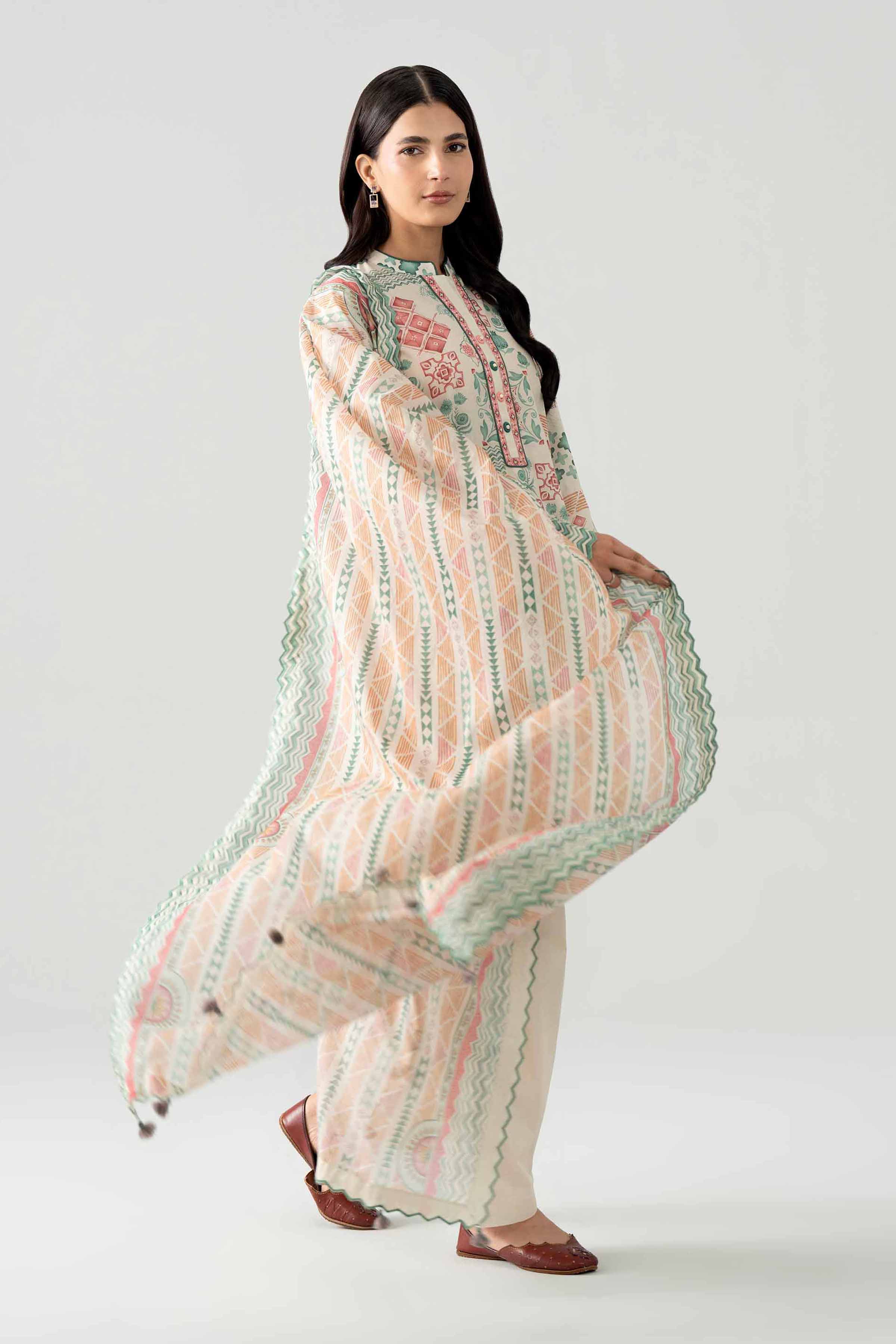 3 Piece - Printed Suit - 42602024 for Women - Unstitched Collection | Nishat | Shop Online