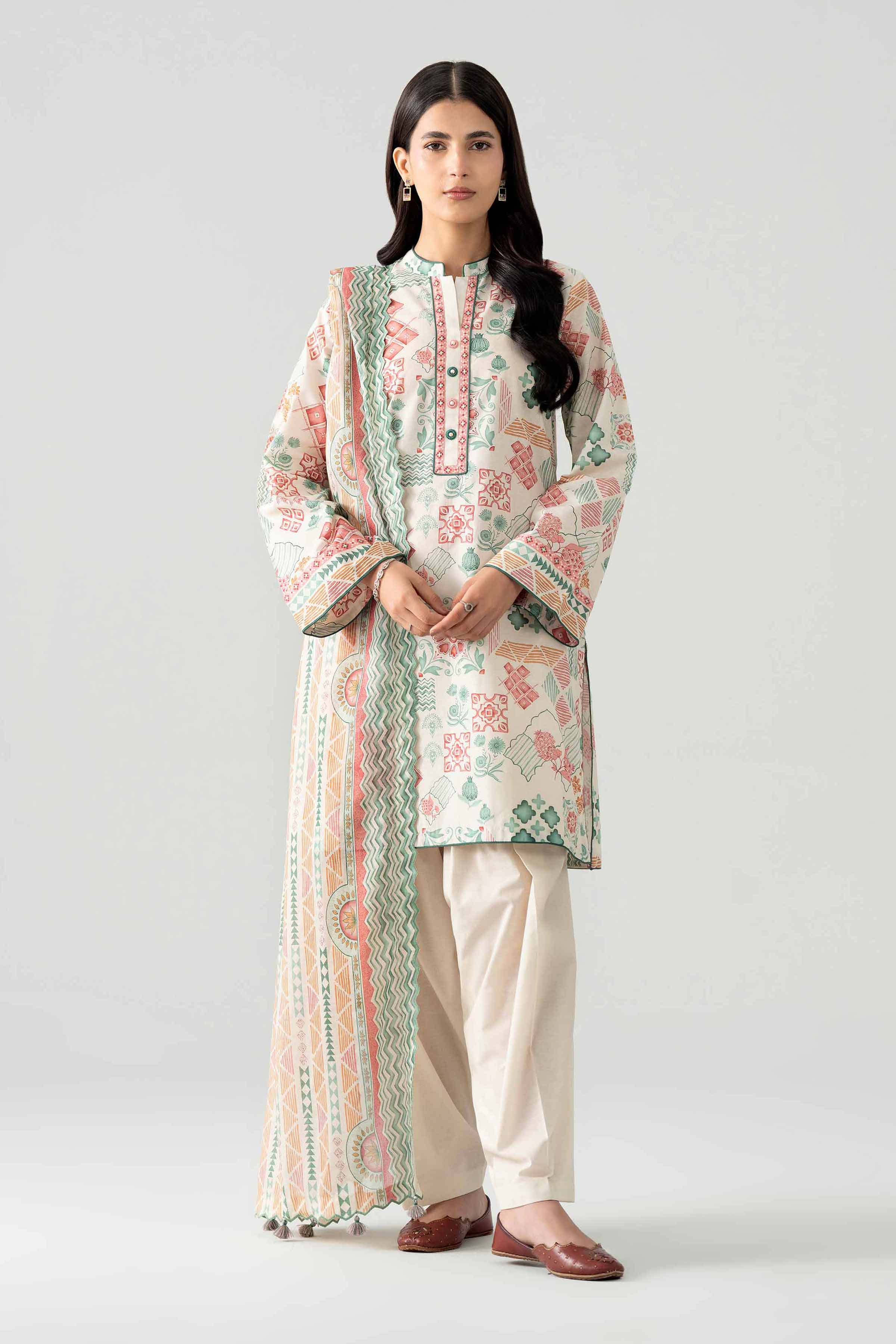 3 Piece - Printed Suit - 42602024 for Women - Unstitched Collection | Nishat | Shop Online