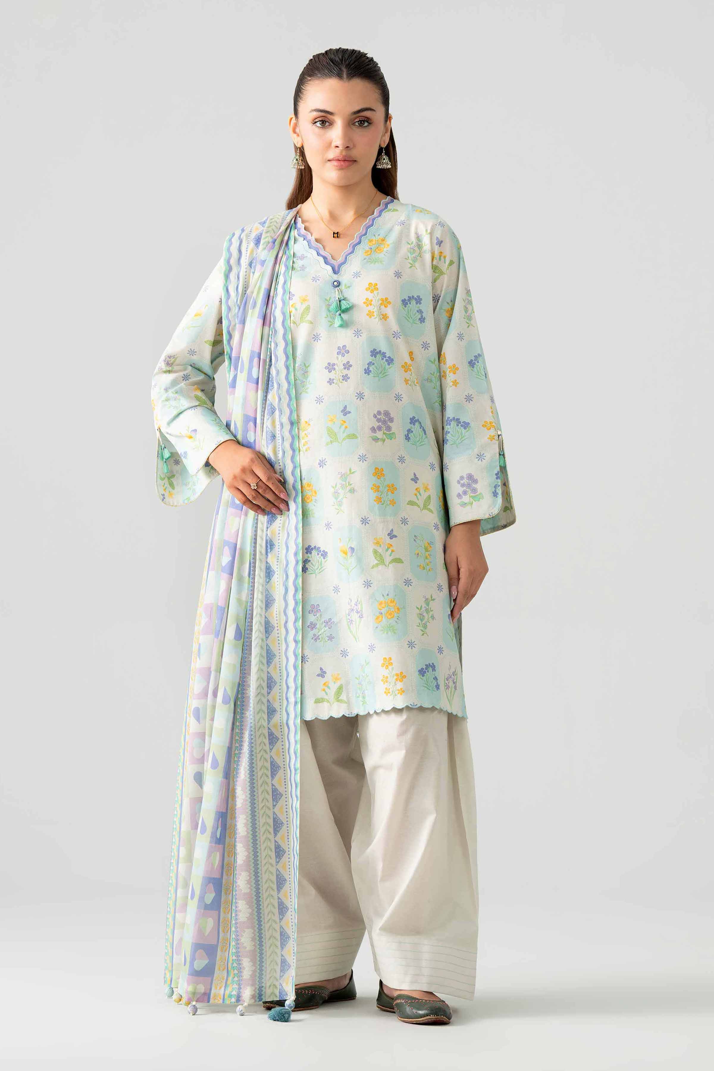 3 Piece - Printed Suit - 42602025 for Women - Unstitched Collection | Nishat | Shop Online