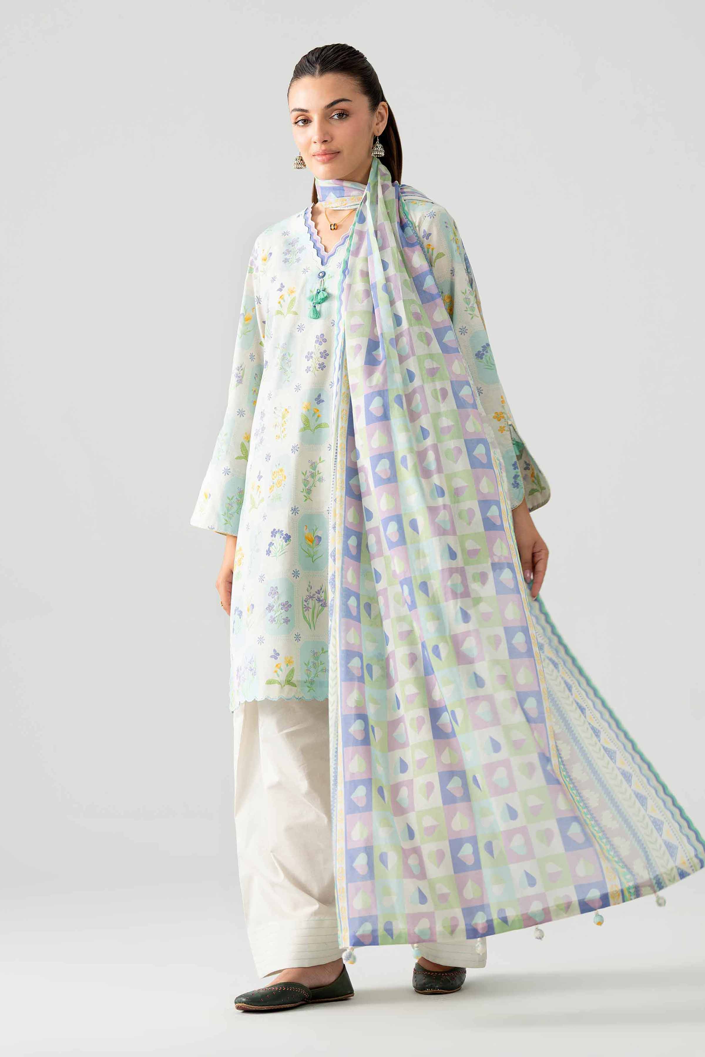 3 Piece - Printed Suit - 42602025 for Women - Unstitched Collection | Nishat | Shop Online