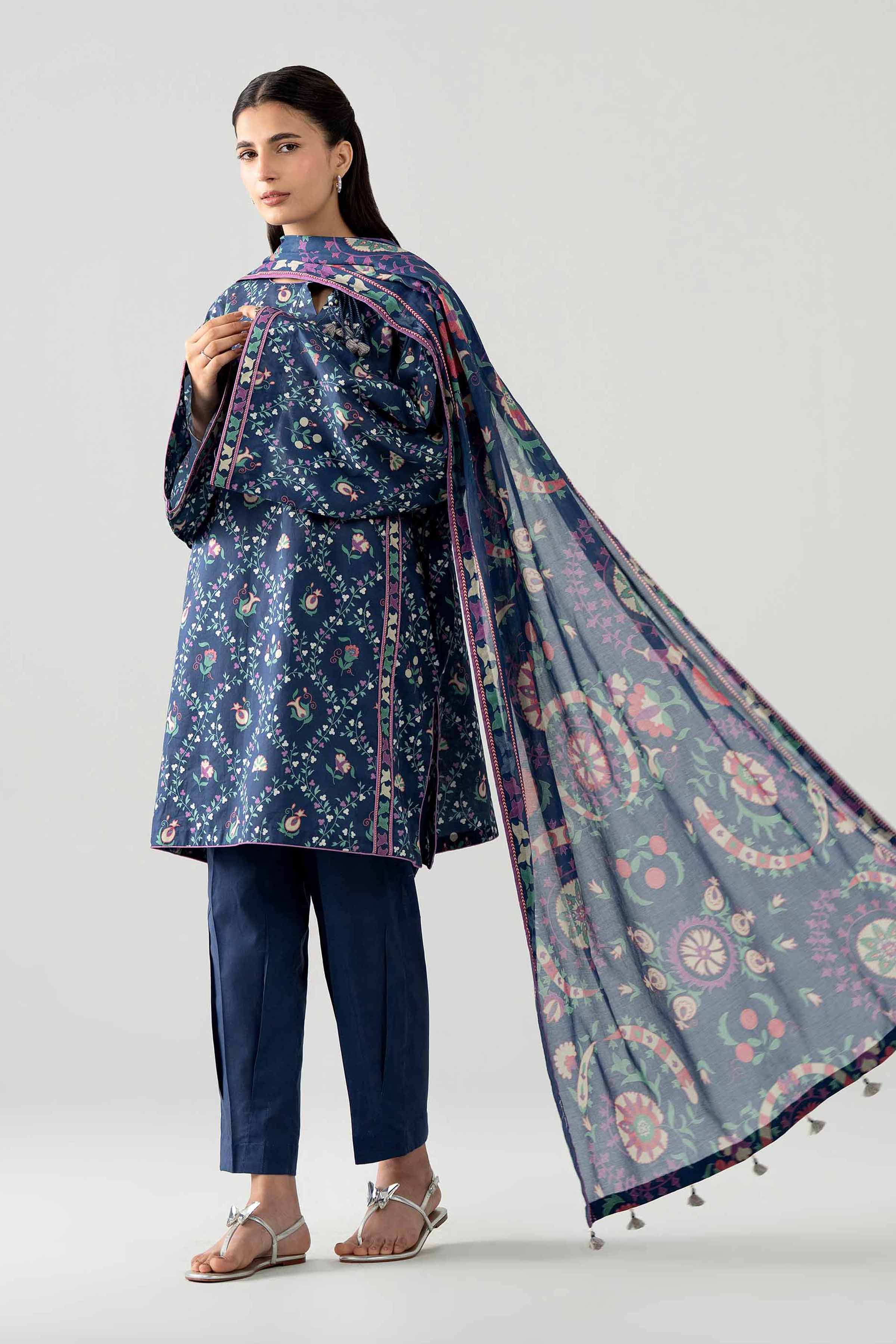 3 Piece - Printed Suit - 42602029 for Women - Unstitched Collection | Nishat | Shop Online