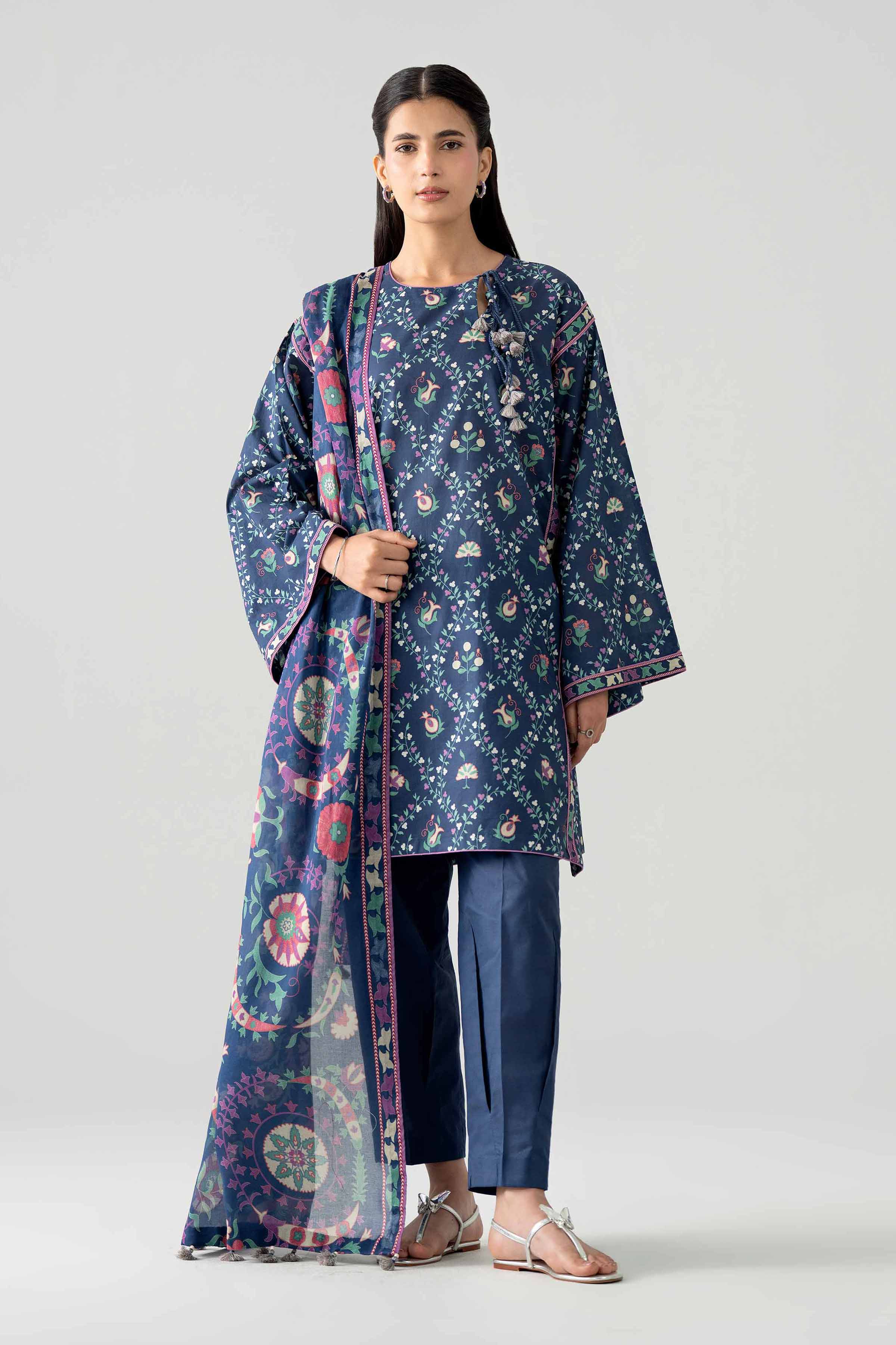 3 Piece - Printed Suit - 42602029 for Women - Unstitched Collection | Nishat | Shop Online