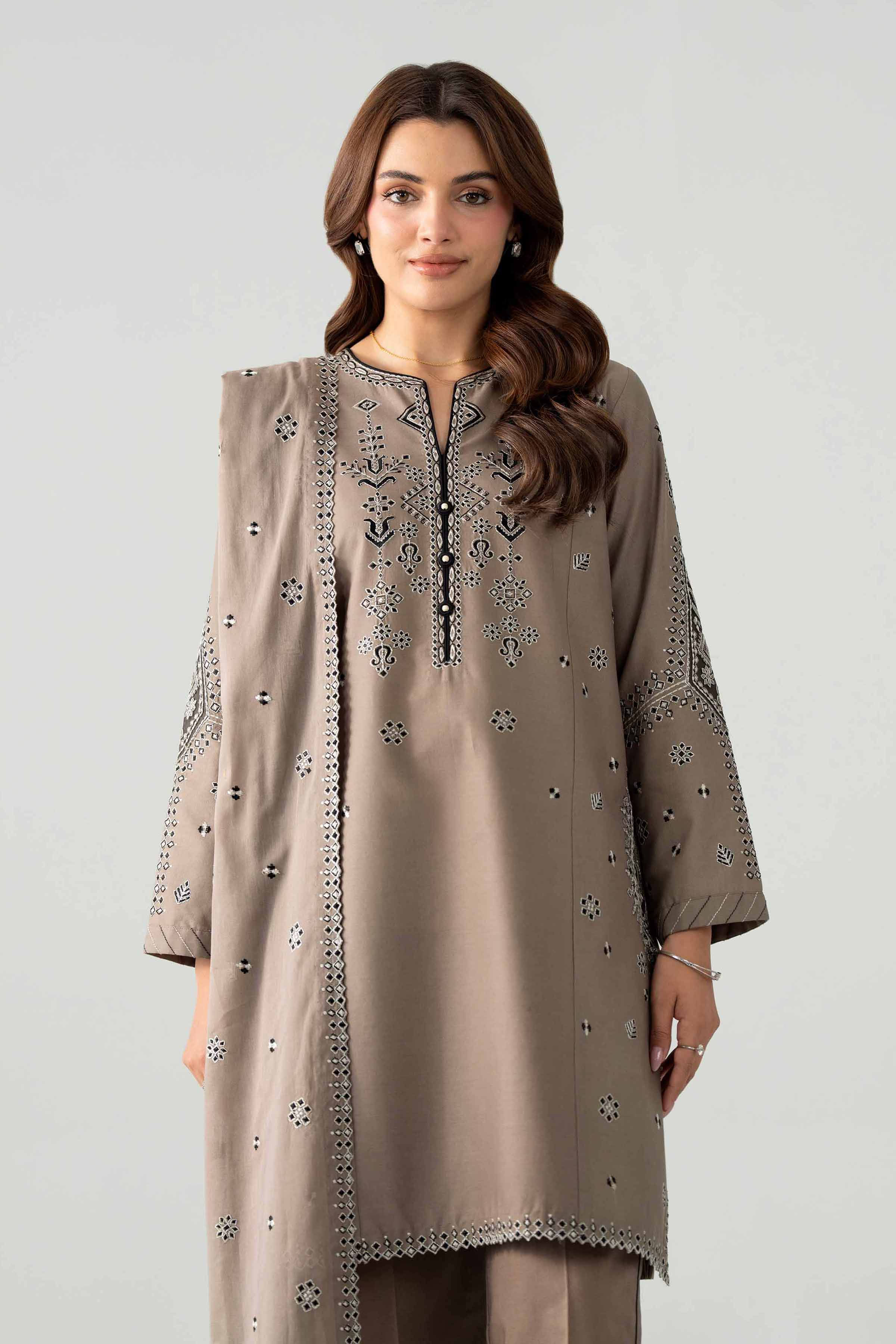 3 Piece - Embroidered Suit - 42602034 for Women - Unstitched Collection | Nishat | Shop Online