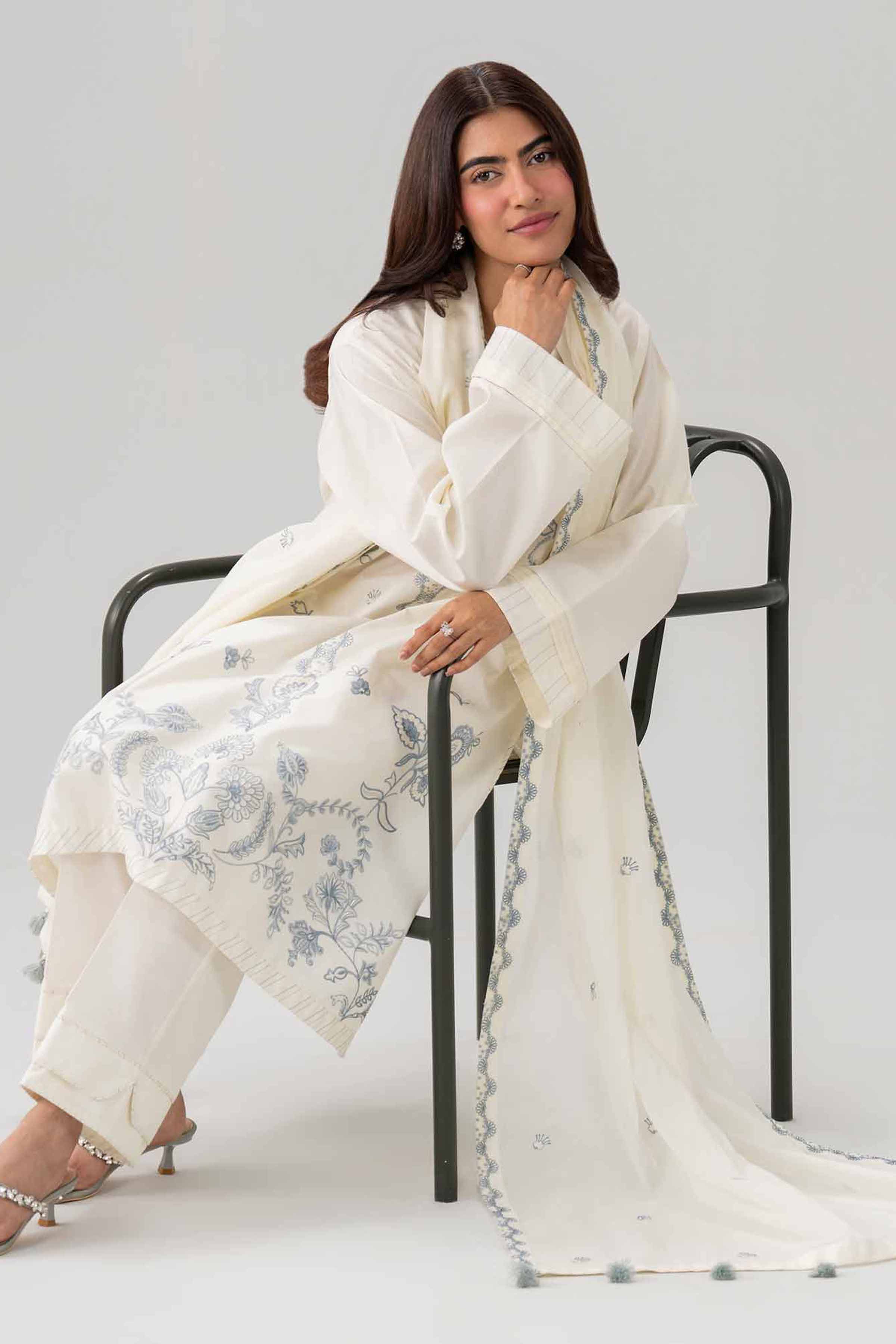3 Piece - Embroidered Suit - 42602035 for Women - Unstitched Collection | Nishat | Shop Online