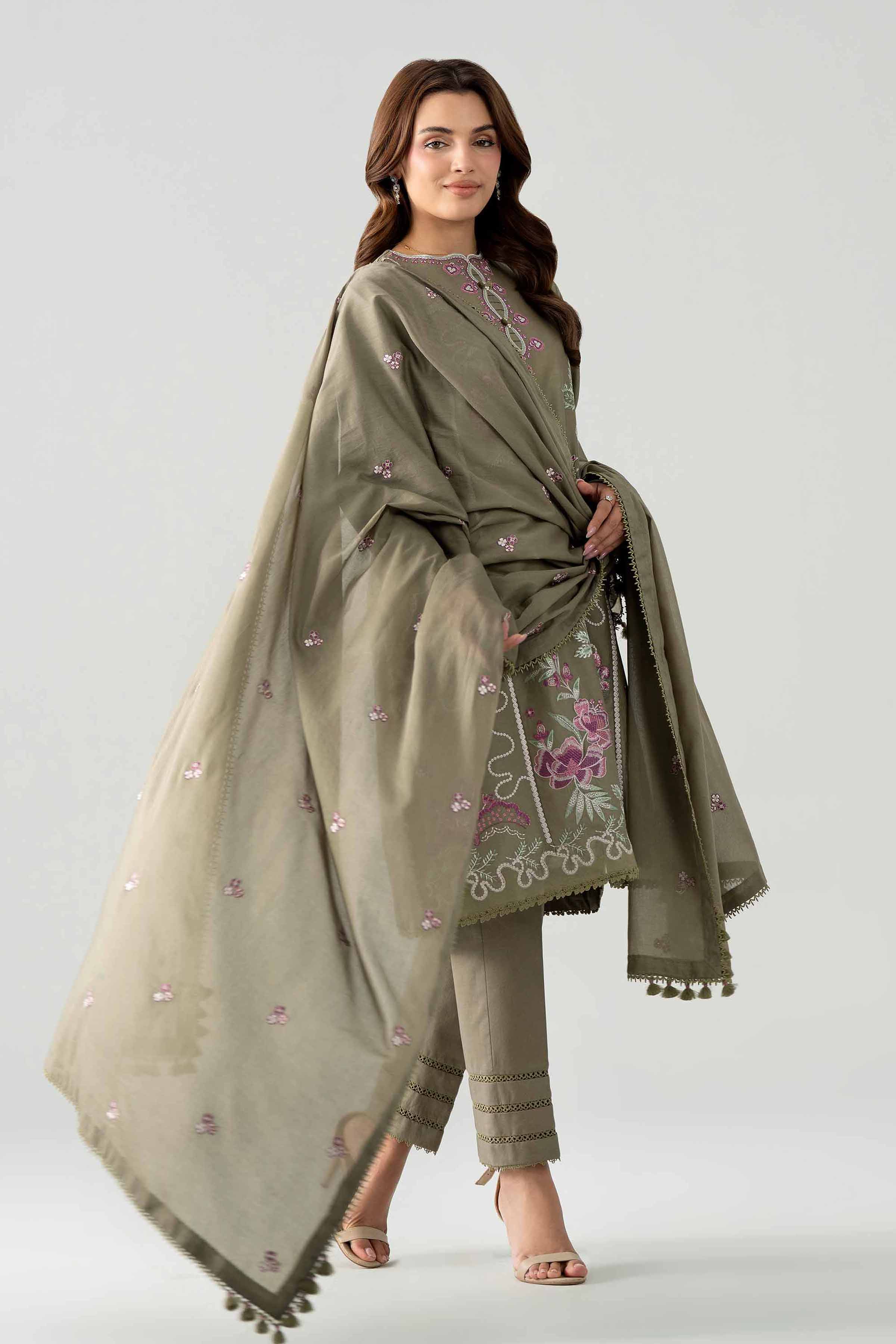 3 Piece - Embroidered Suit - 42602037 for Women - Unstitched Collection | Nishat | Shop Online