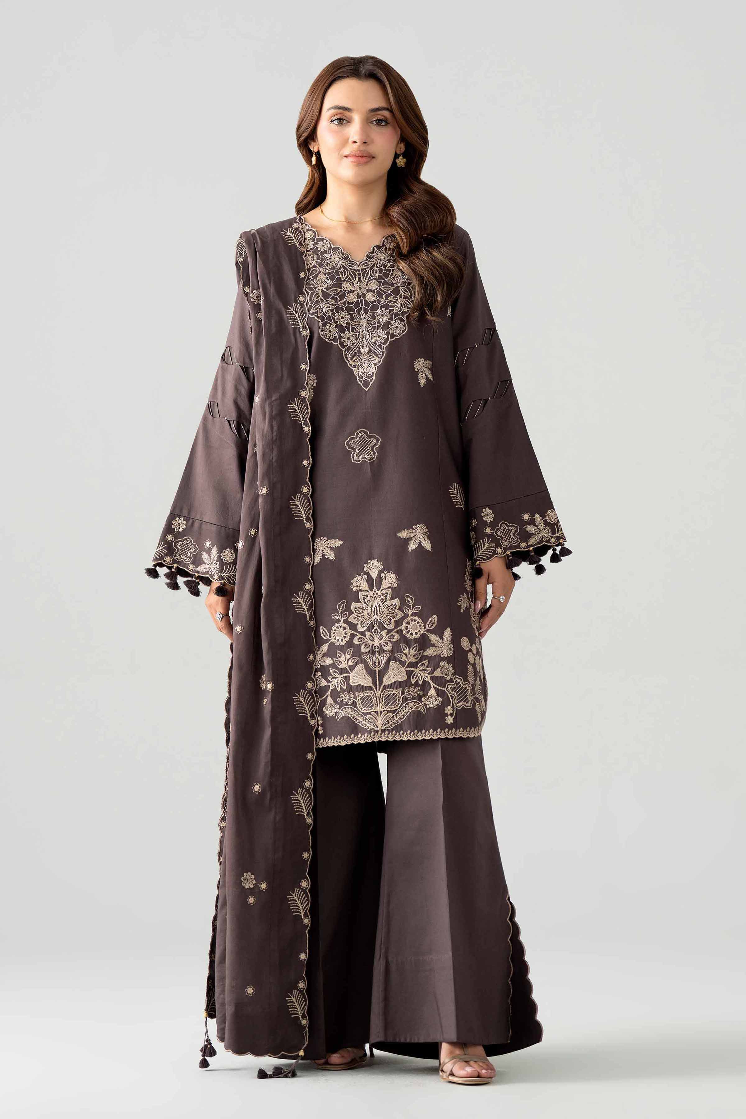 3 Piece - Embroidered Suit - 42602038 for Women - Unstitched Collection | Nishat | Shop Online