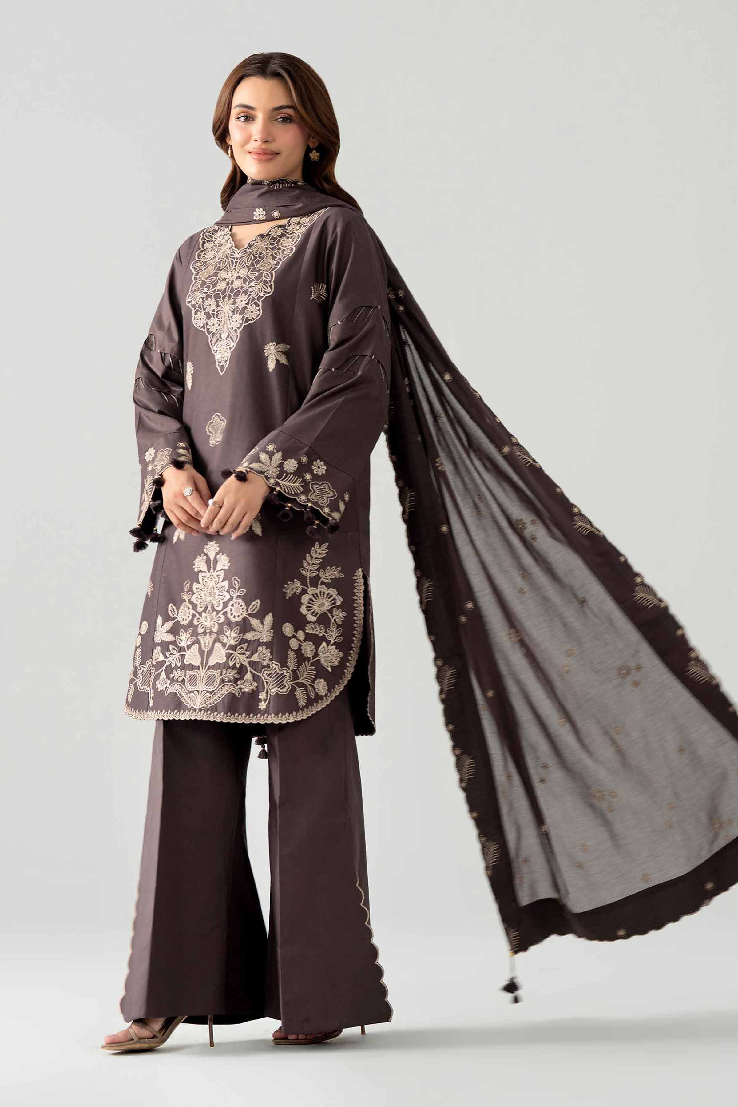 3 Piece - Embroidered Suit - 42602038 for Women - Unstitched Collection | Nishat | Shop Online