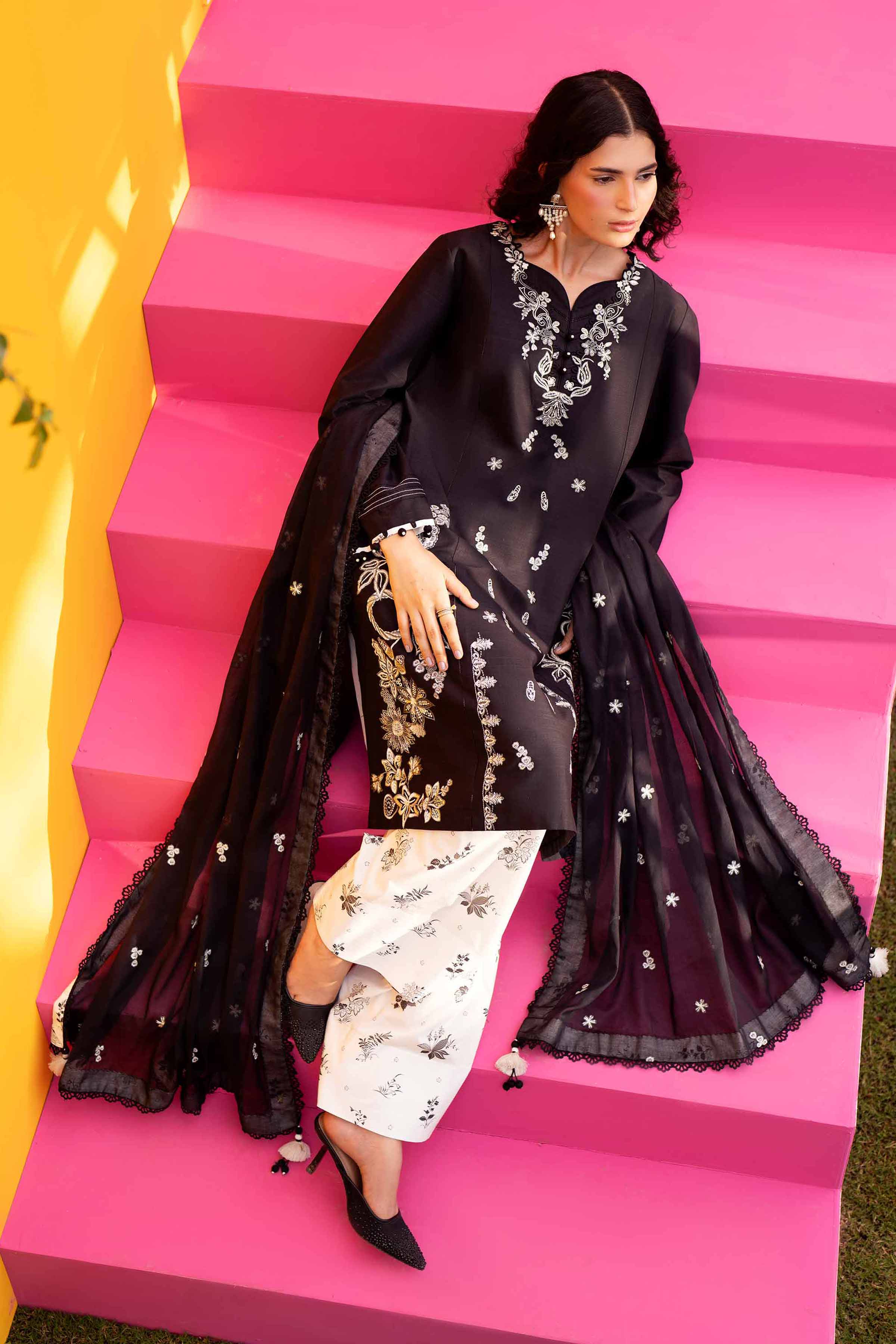 3 Piece - Embroidered Suit - 42602040 for Women - Unstitched Collection | Nishat | Shop Online