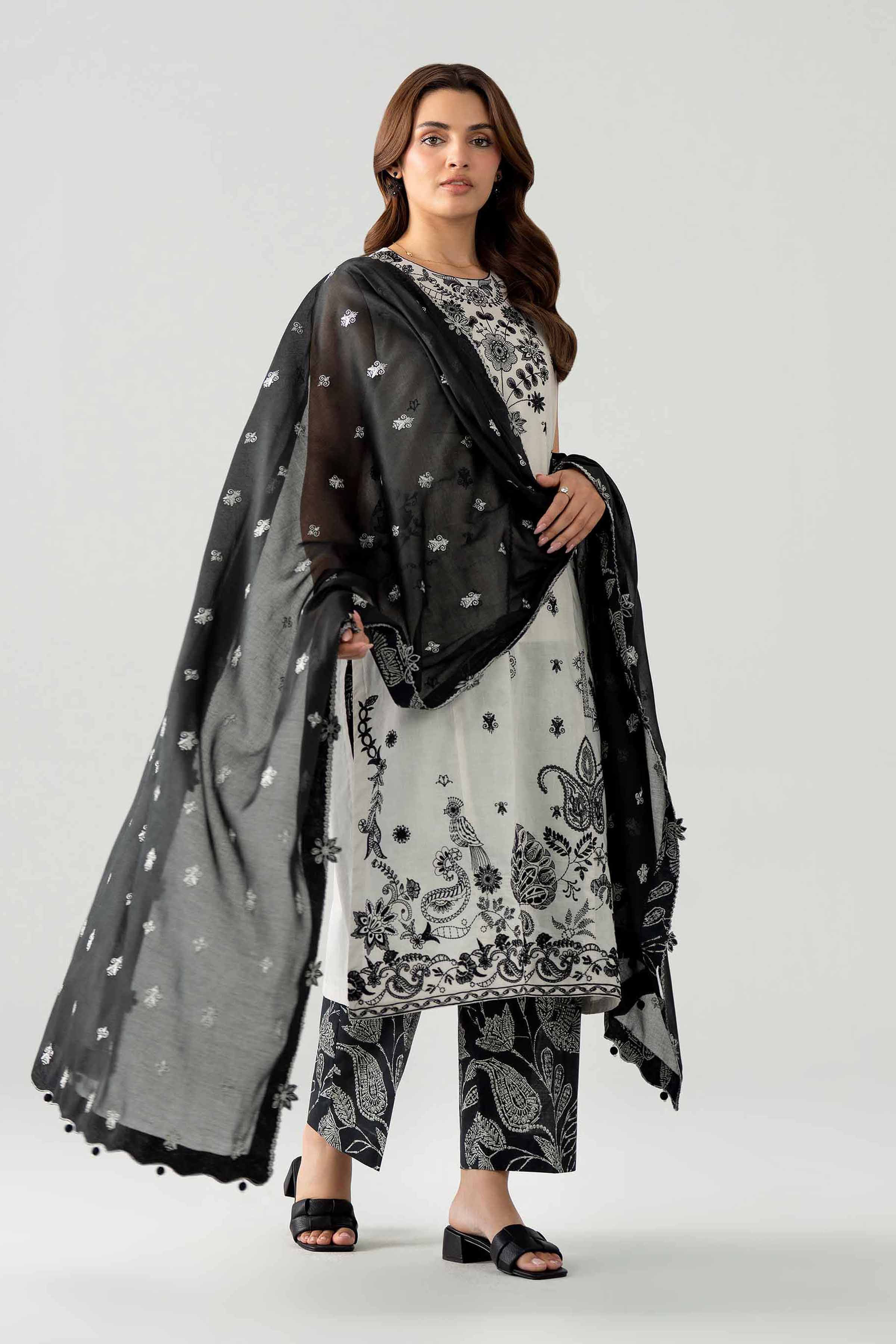 3 Piece - Printed Embroidered Suit - 42602041 for Women - Unstitched Collection | Nishat | Shop Online