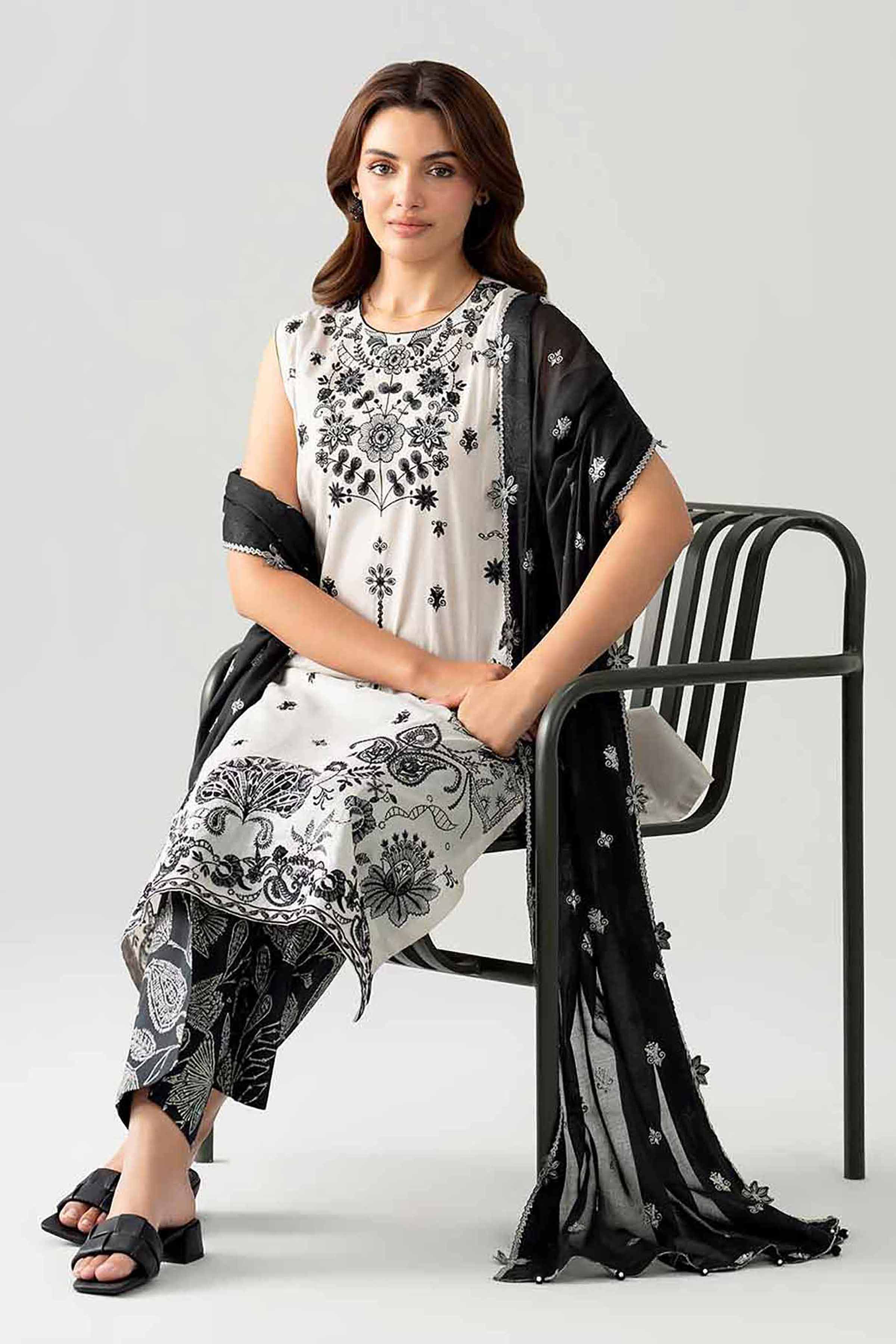 3 Piece - Printed Embroidered Suit - 42602041 for Women - Unstitched Collection | Nishat | Shop Online