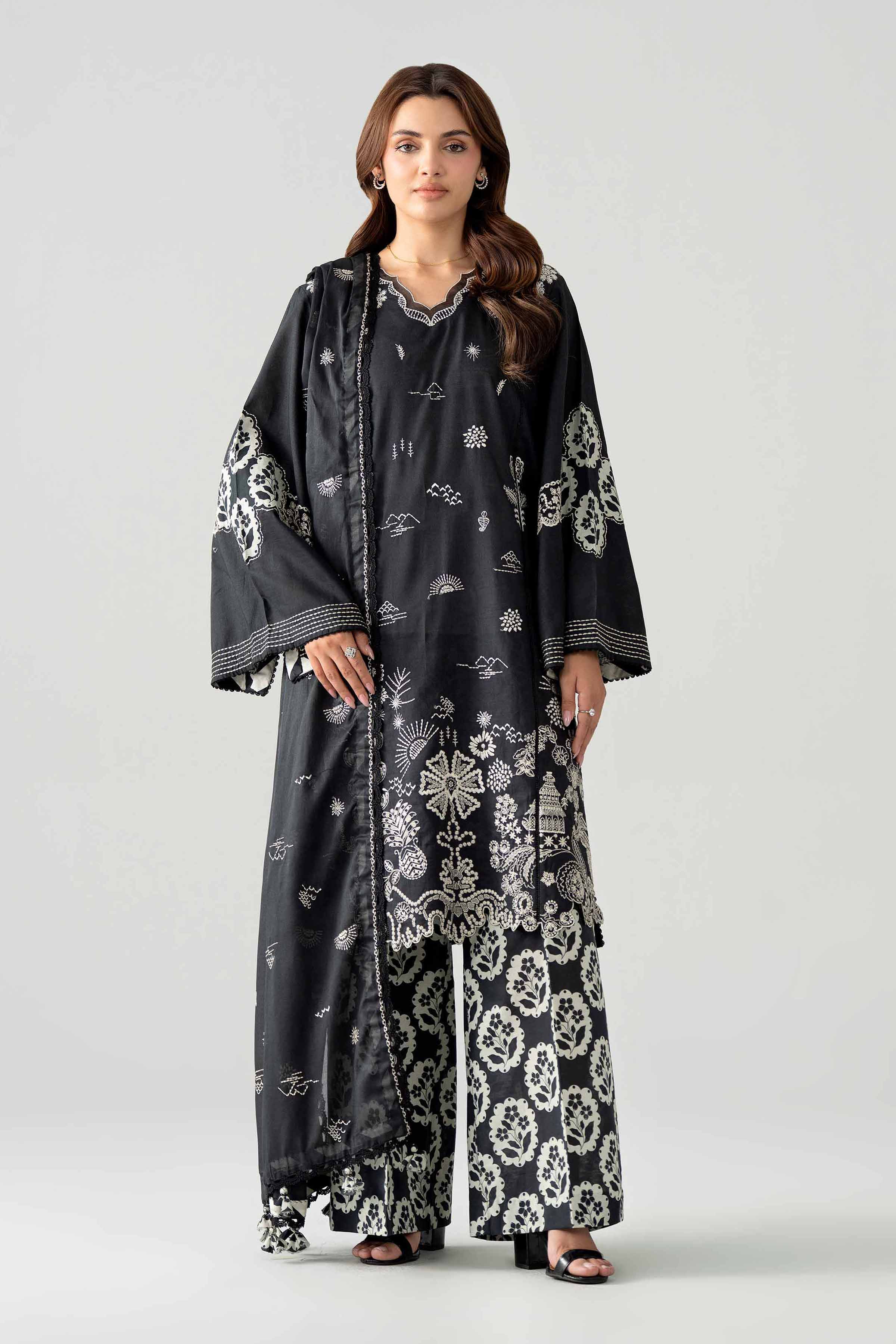 3 Piece - Printed Embroidered Suit - 42602043 for Women - Unstitched Collection | Nishat | Shop Online