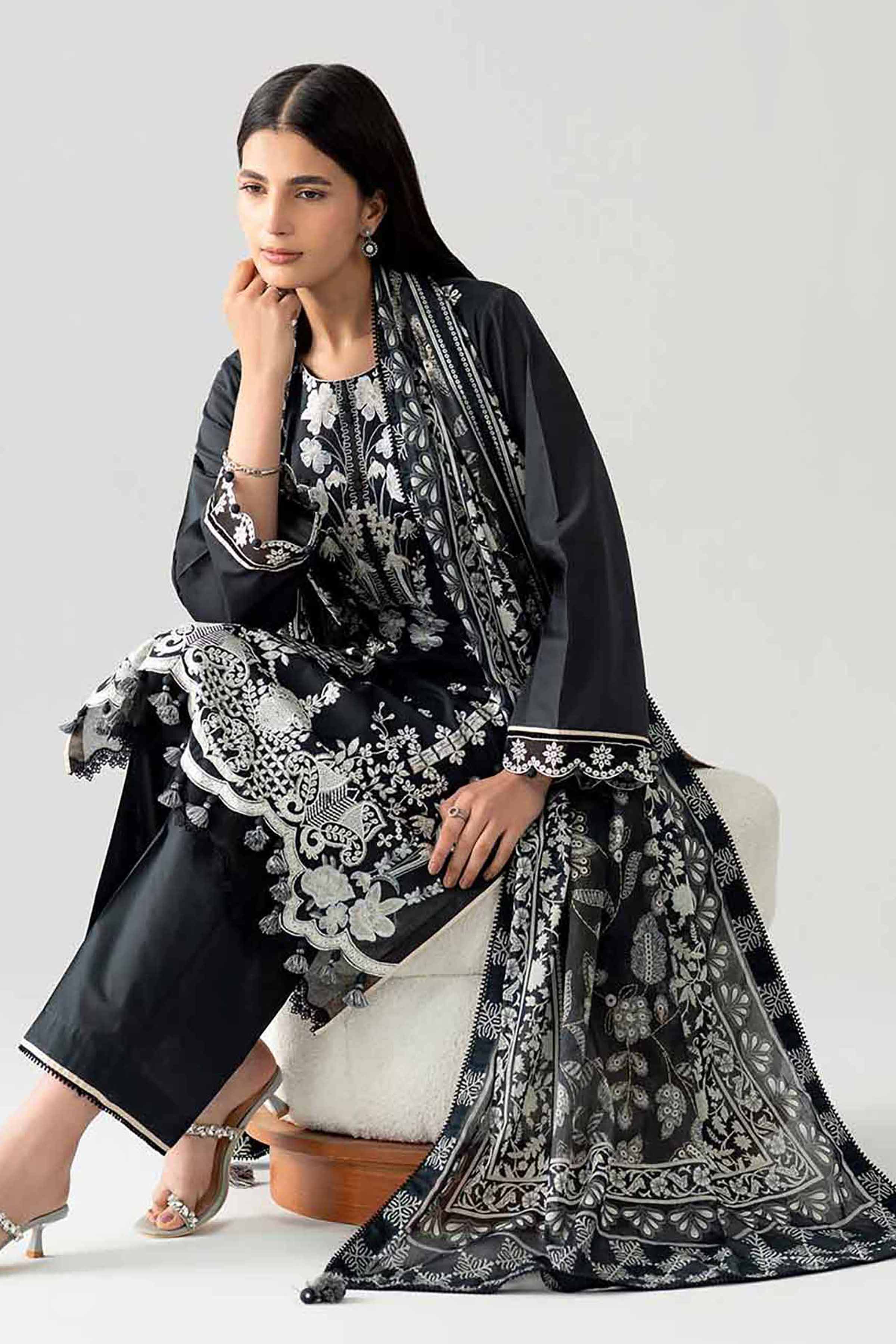 3 Piece - Digital Printed Embroidered Suit - 42602045 for Women - Unstitched Collection | Nishat | Shop Online