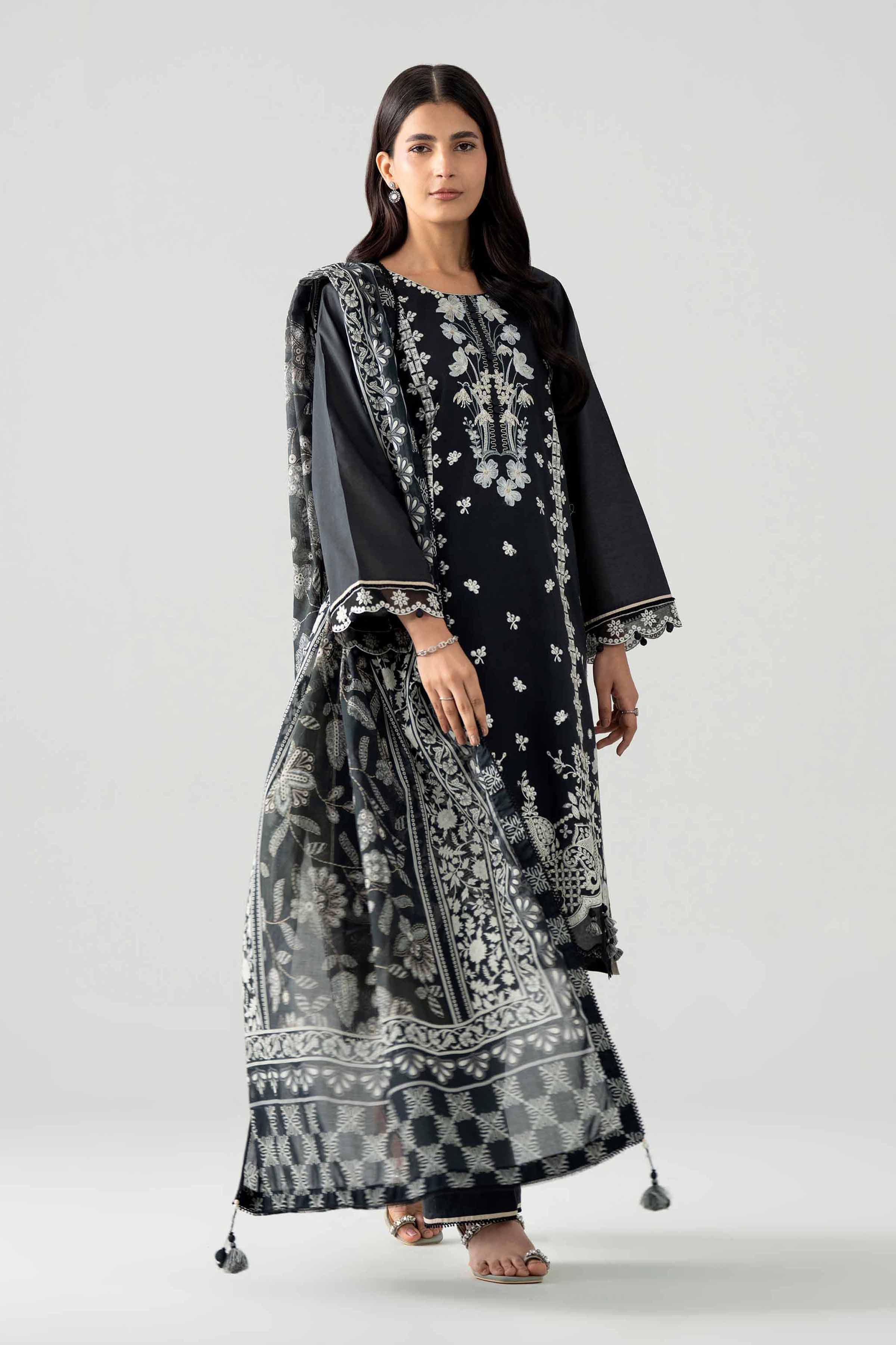 3 Piece - Digital Printed Embroidered Suit - 42602045 for Women - Unstitched Collection | Nishat | Shop Online