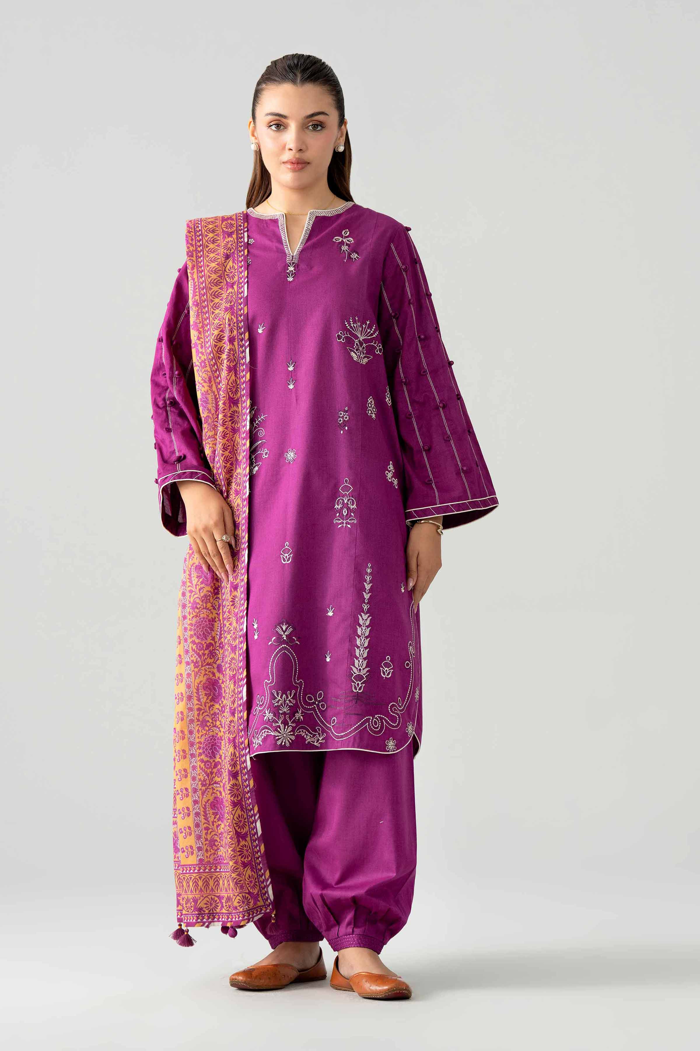 3 Piece - Digital Printed Embroidered Suit - 42602046 for Women - Unstitched Collection | Nishat | Shop Online