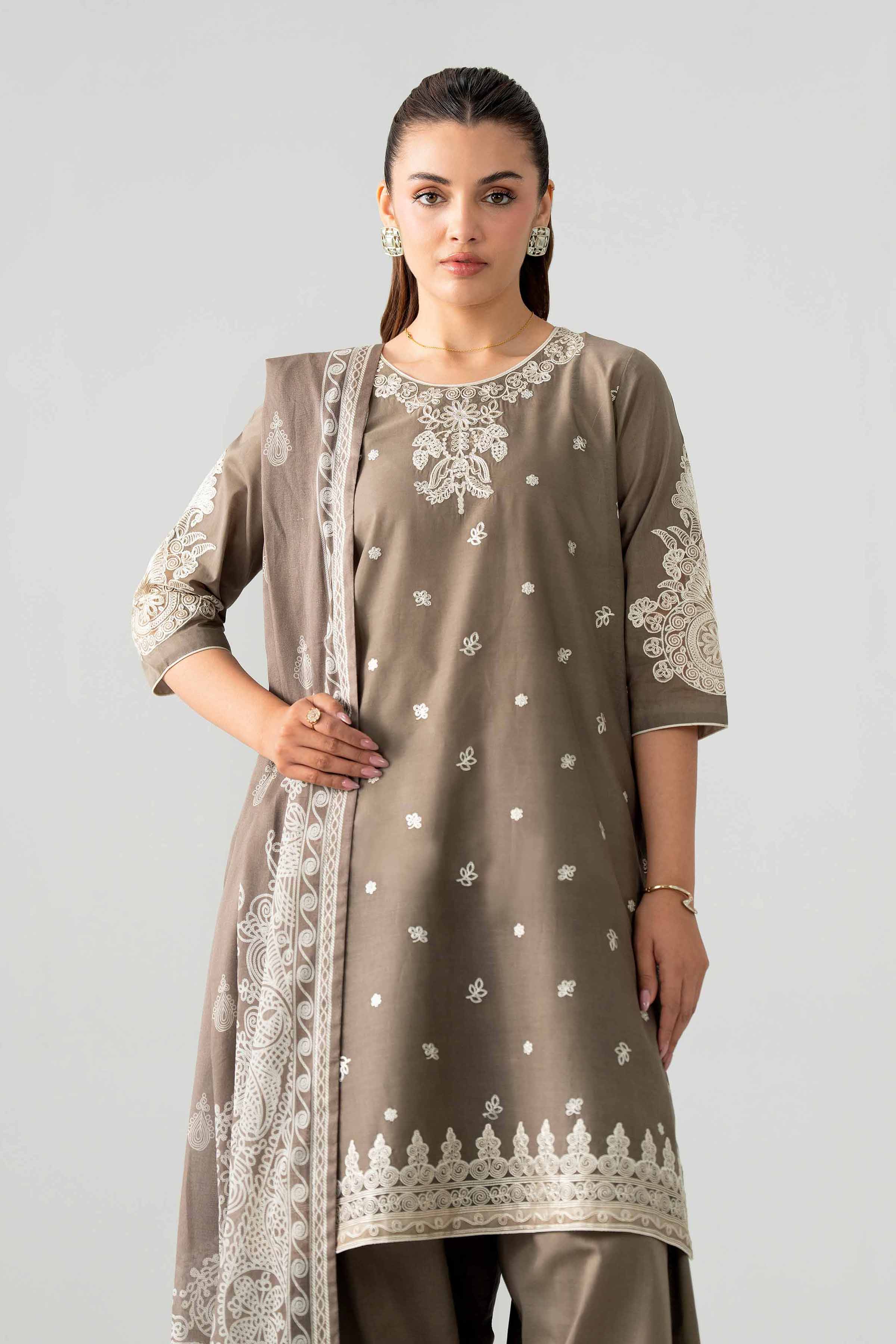 3 Piece - Digital Printed Embroidered Suit - 42602049 for Women - Unstitched Collection | Nishat | Shop Online