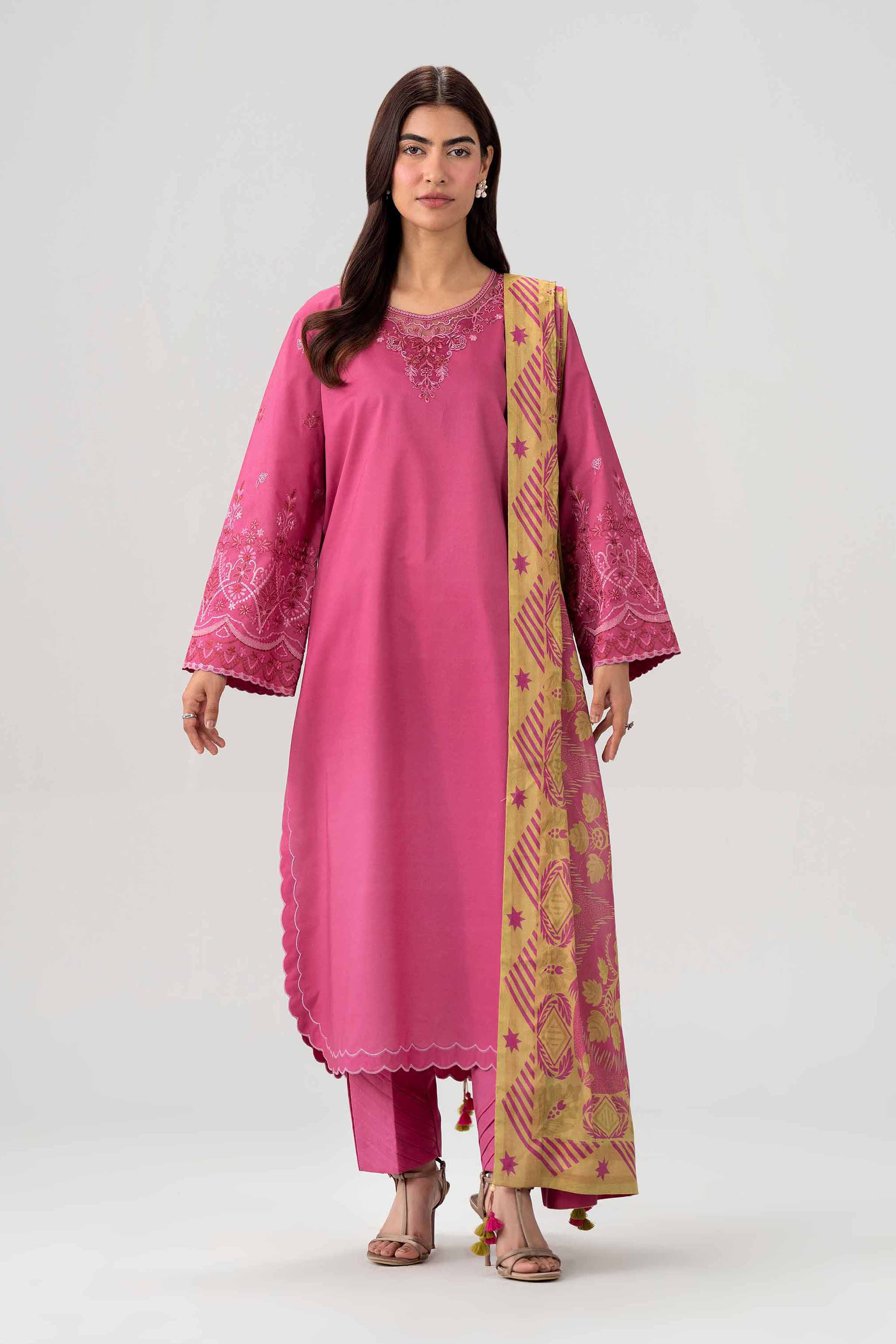 3 Piece - Embroidered Suit - 42602051 for Women - Unstitched Collection | Nishat | Shop Online
