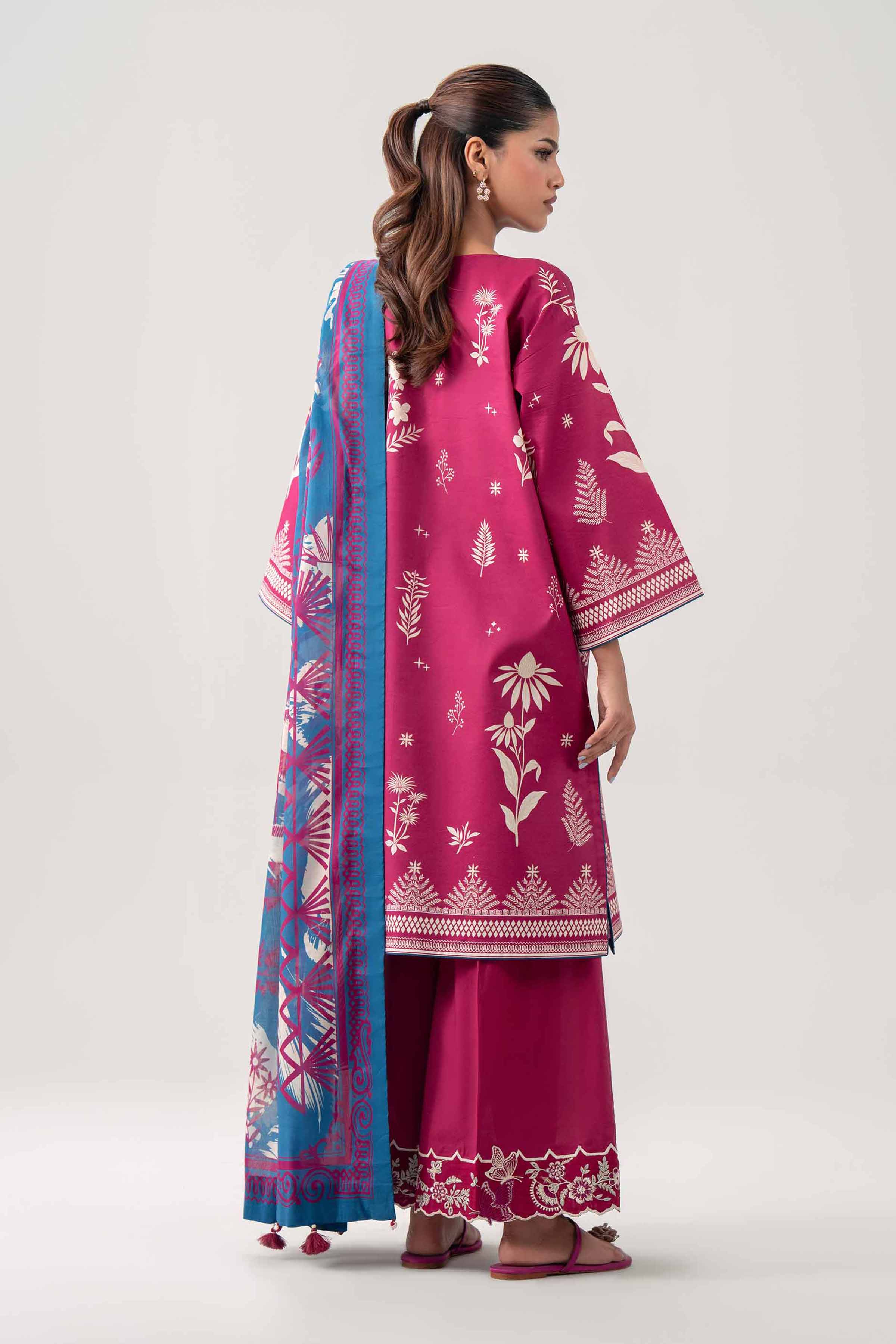 3 Piece - Digital Printed Embroidered Suit - 42602095