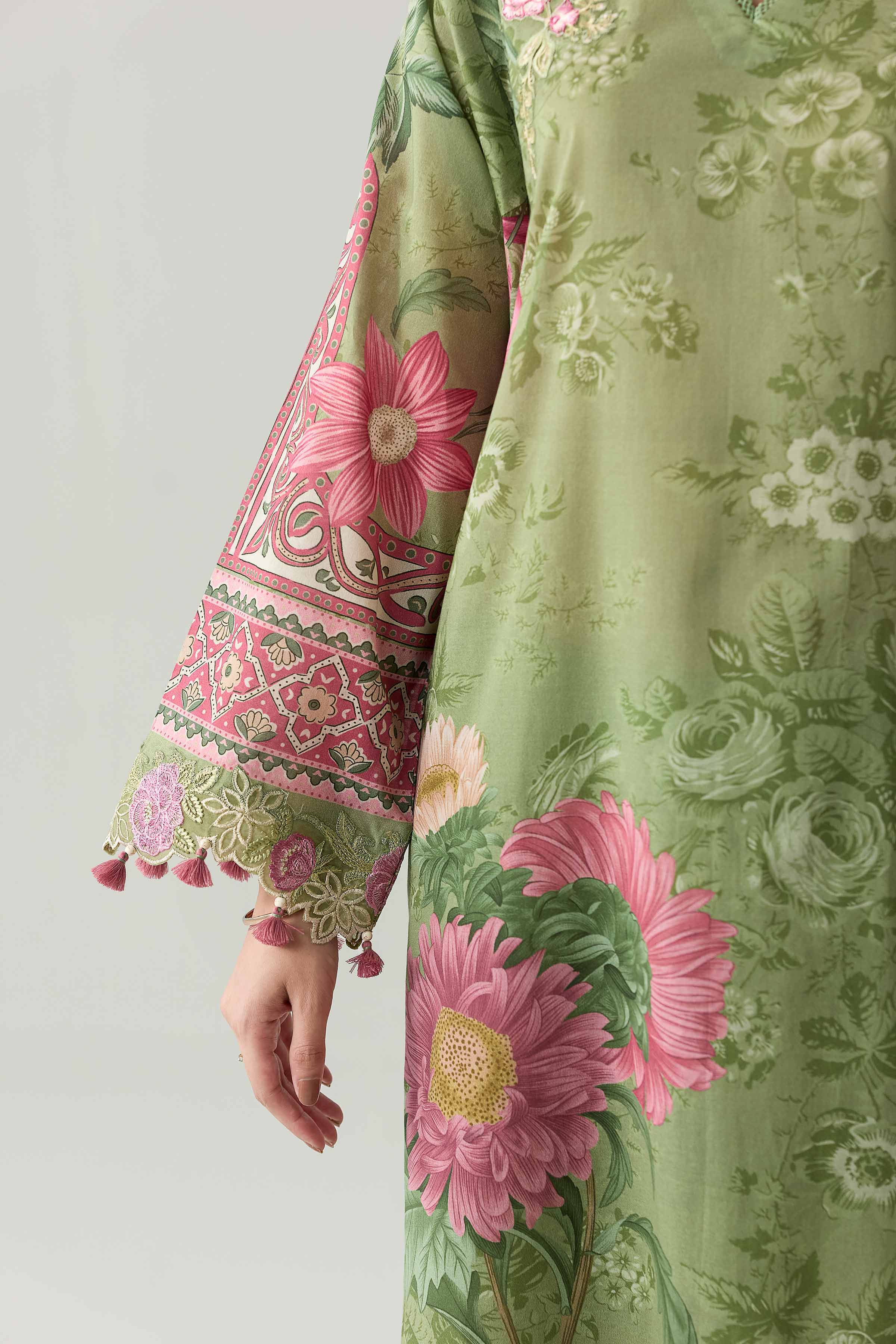 3 Piece - Digital Printed Embroidered Suit - 42602096